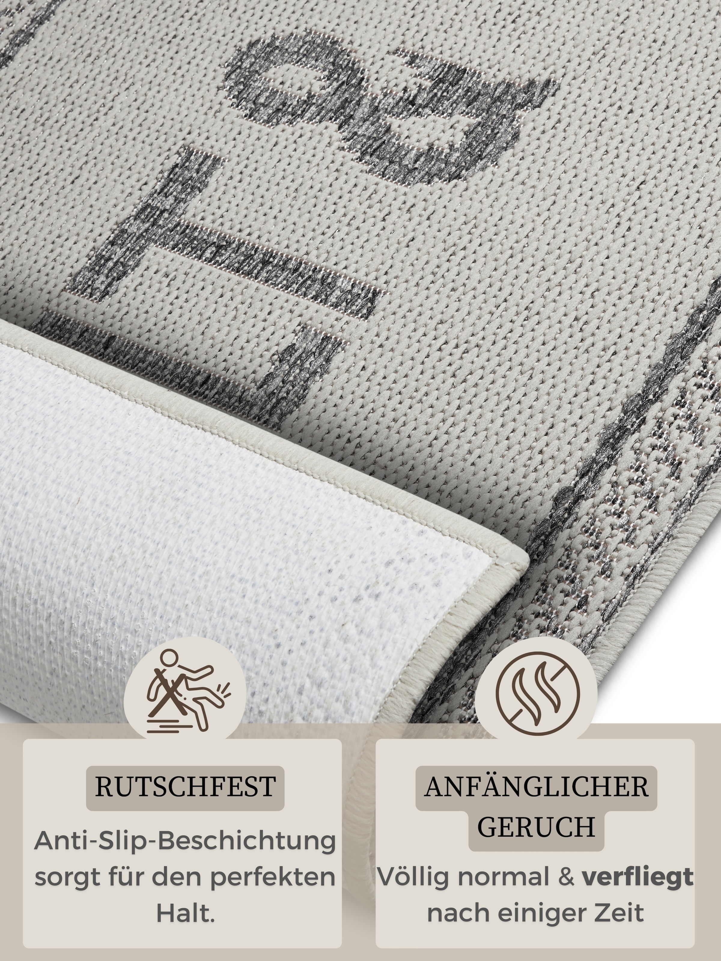 HANSE Home Küchenläufer »Salt & Pepper«, rechteckig, 5 mm Höhe, Läufer, Rutschfest, Küchenteppich, Küche, Teppich, Pflegeleicht