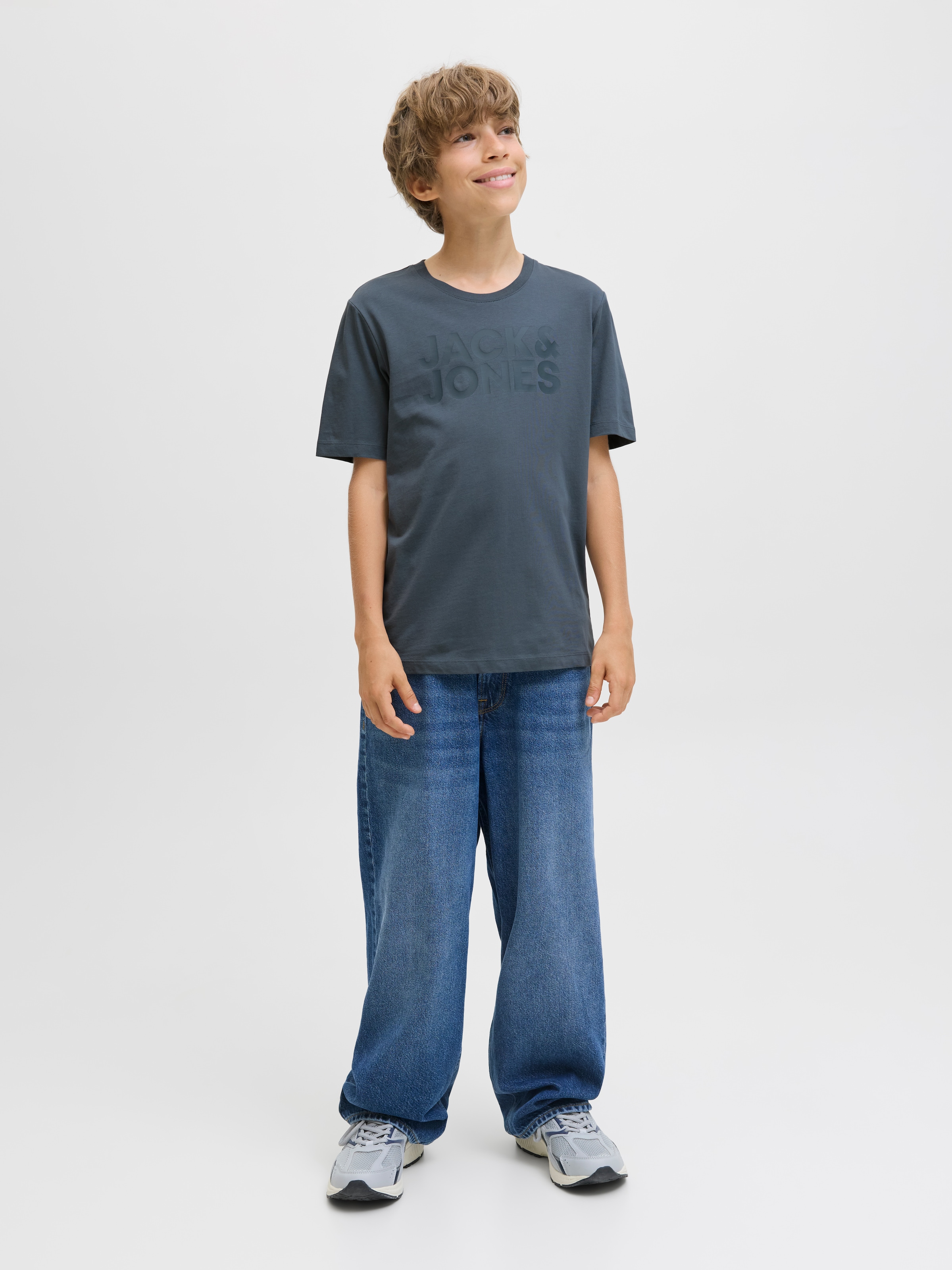 Jack & Jones Junior Rundhalsshirt »JJECORP stylisch, atmungsaktiv, pflegeleicht« bedruckt, casual, regular fit, Jersey, Rundhals