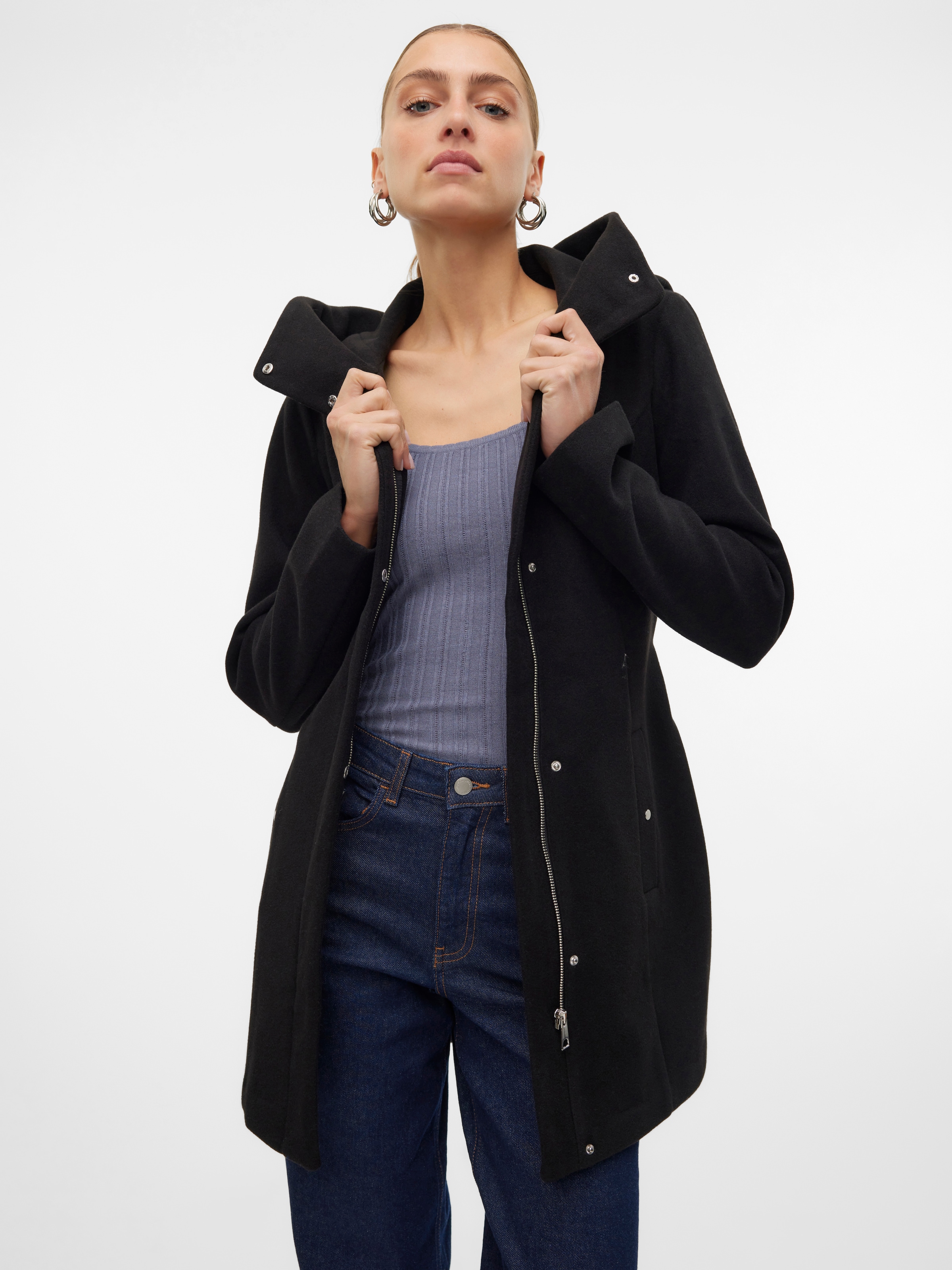 Vero Moda Langjacke »VMPOPLIVA JACKET GA BOO« mit Kapuze