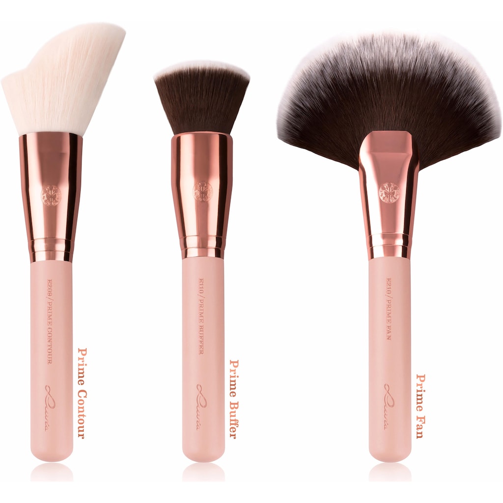 Luvia Cosmetics Kosmetikpinsel-Set »Essential Brushes - Rose Golden Vintage«, (15 tlg., inkl. Pinseltasche)