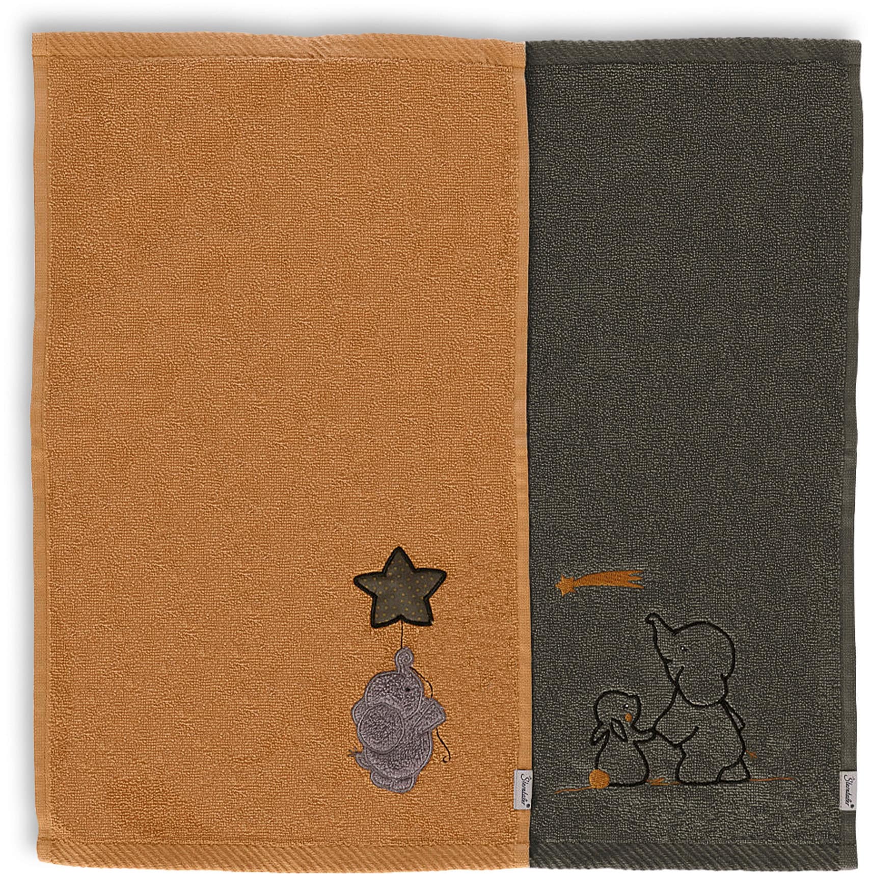 Handtücher »Doppelpack Kinderhandtücher Elefant Eddy, 30x50cm«, (2 St.), nachhaltig...