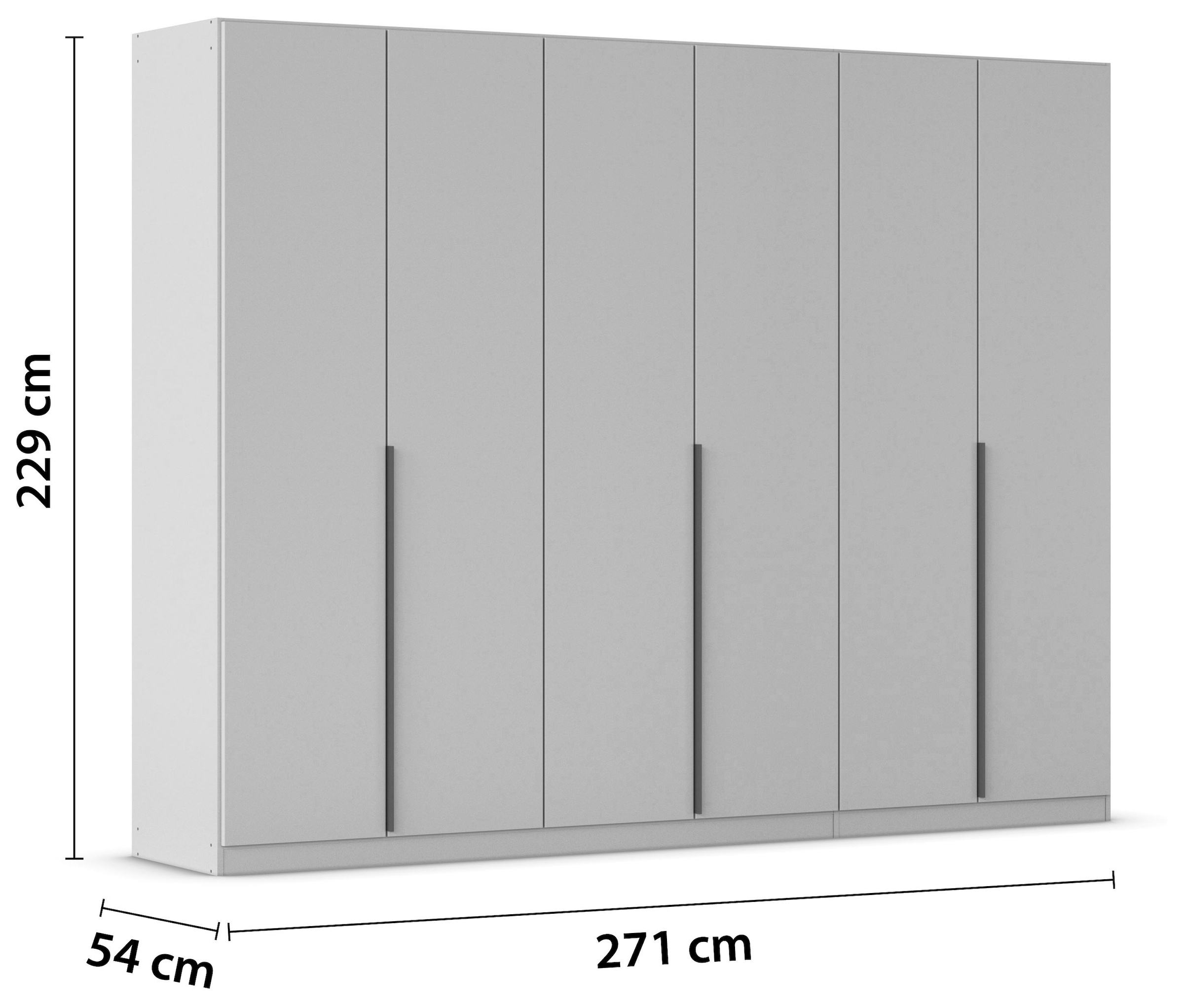 rauch Drehtürenschrank »Kleiderschrank Schrank Garderobe AGORDO TOPSELLER Schlafzimmer«, (in zwei Griff-Farben mit Dekor- oder Hochglanzfront), durchdachte Innenausstattung, in 6 Breiten und 2 Höhen MADE IN GERMANY