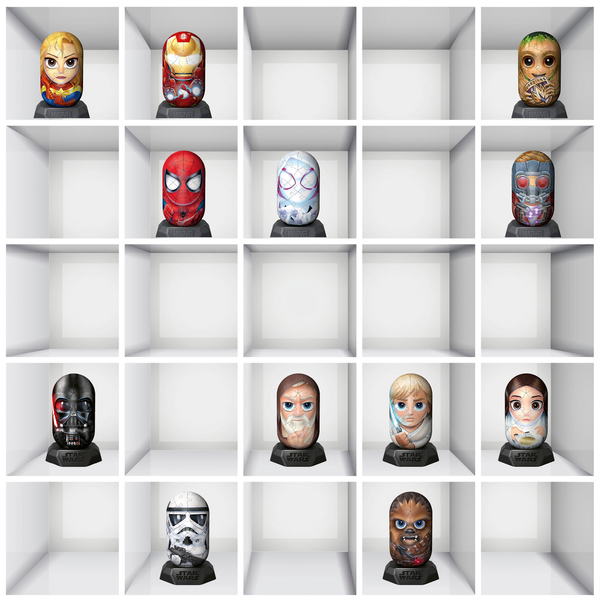 Ravensburger 3D-Puzzle »Star Wars Hylkies Sammelfigur #02 Luke Skywalker«, Made in Europe