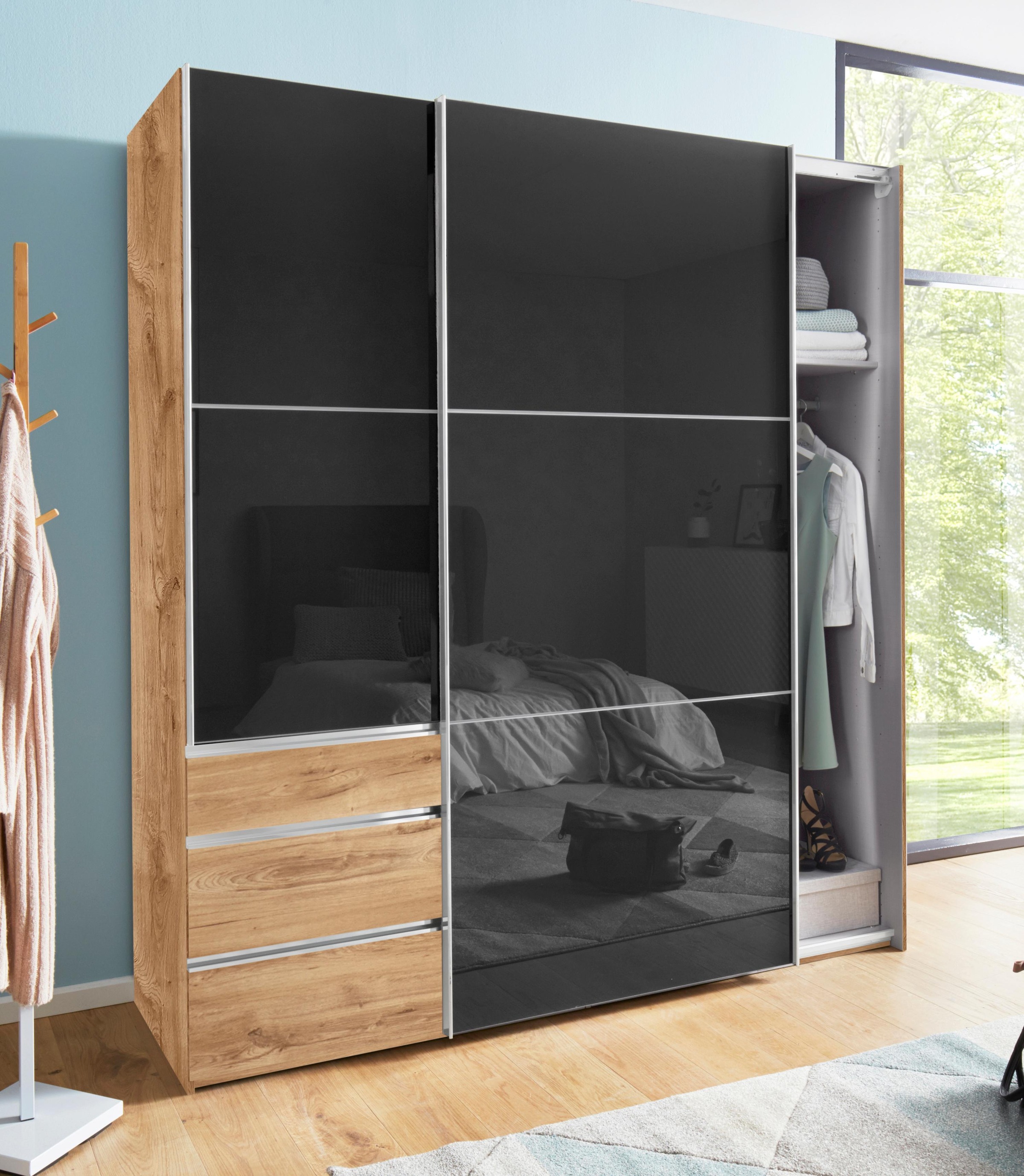 Wimex Schwebetürenschrank »Level by fresh to go«, mit Glastüren