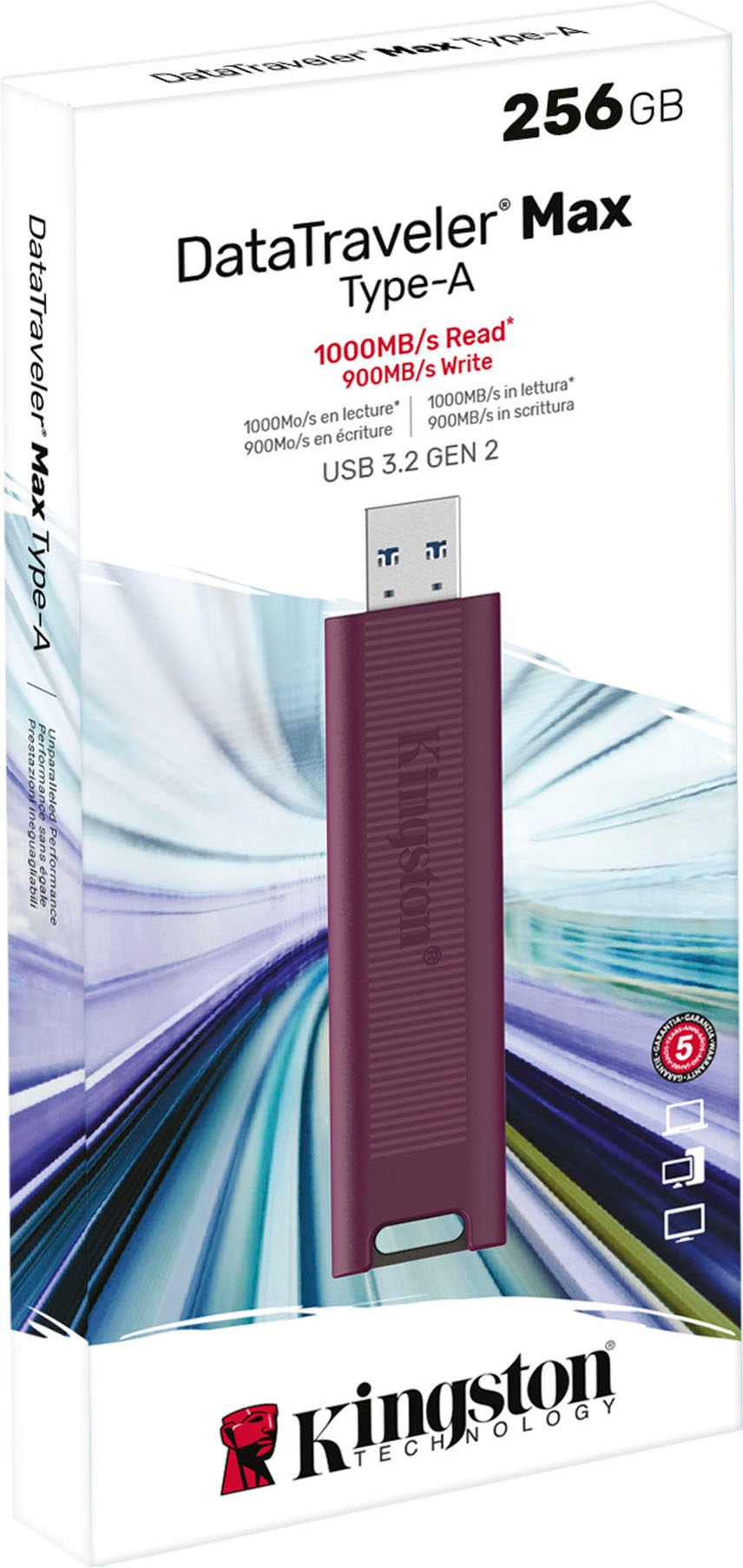 Kingston USB-Stick »DATATRAVELER MAX SERIE 256GB«, (USB 3.2 Lesegeschwindigkeit 1000 MB/s)