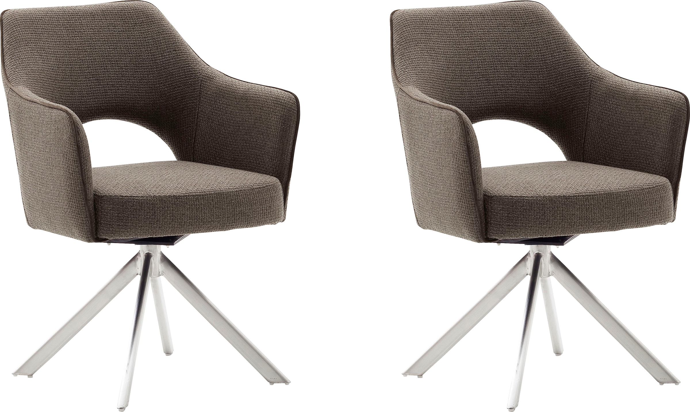 MCA furniture 4-Fußstuhl »Tonala«, (Set), 2 St., Velourstoff grob, (2er-Set günstig online kaufen