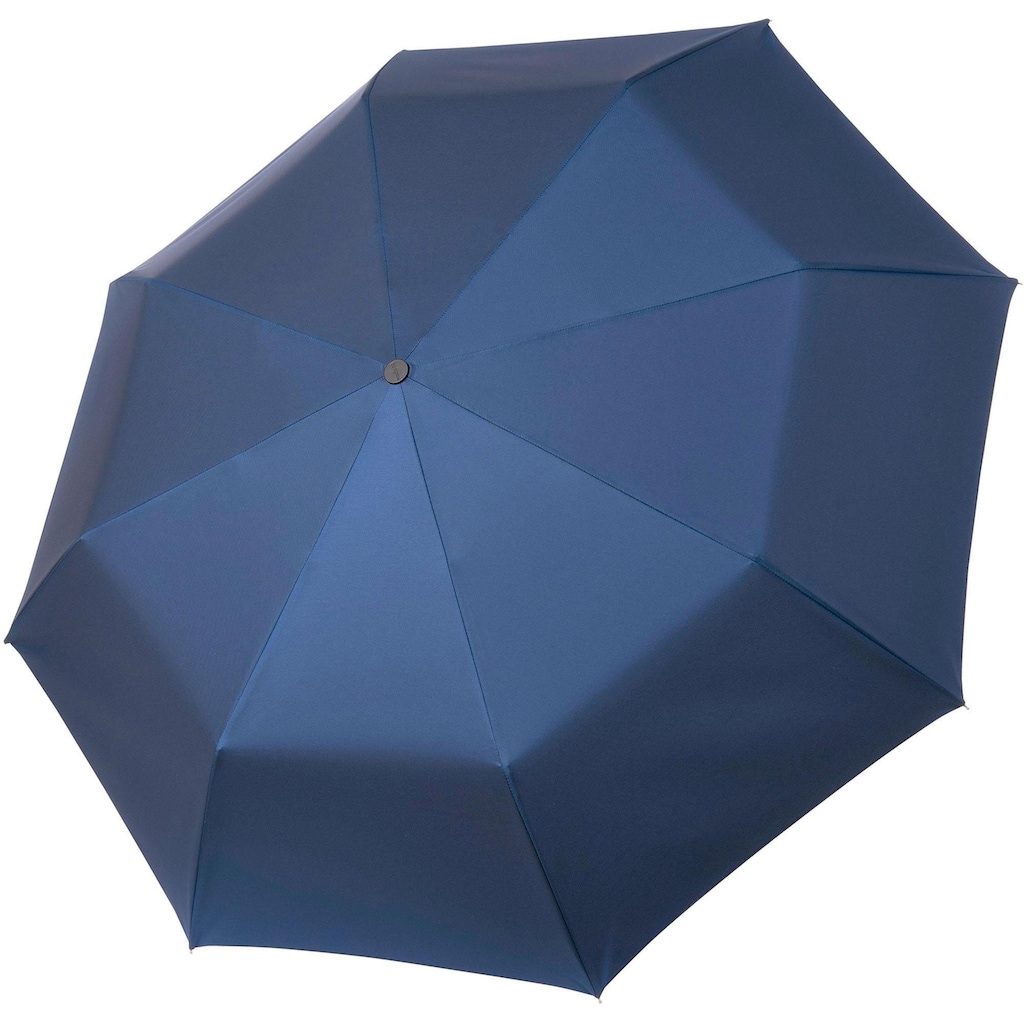doppler MANUFAKTUR Taschenregenschirm »Oxford Uni, blau«