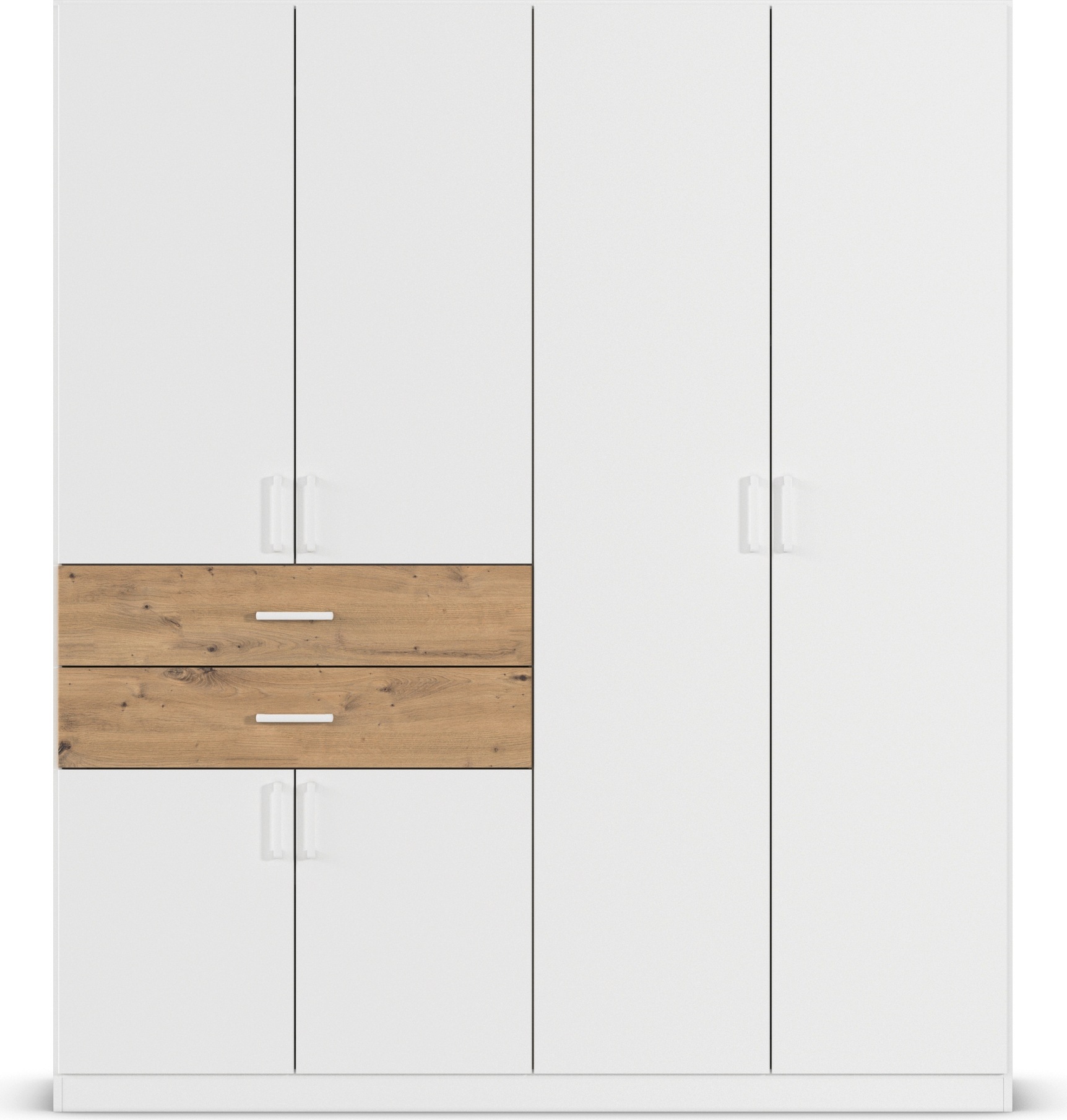 rauch Drehtürenschrank »Kleiderschrank Schrank Garderobe MAIKA mit Dekor-Front«, 2 Schubladen, in verschiedenen Breiten, Höhen, Farben, MADE IN GERMANY