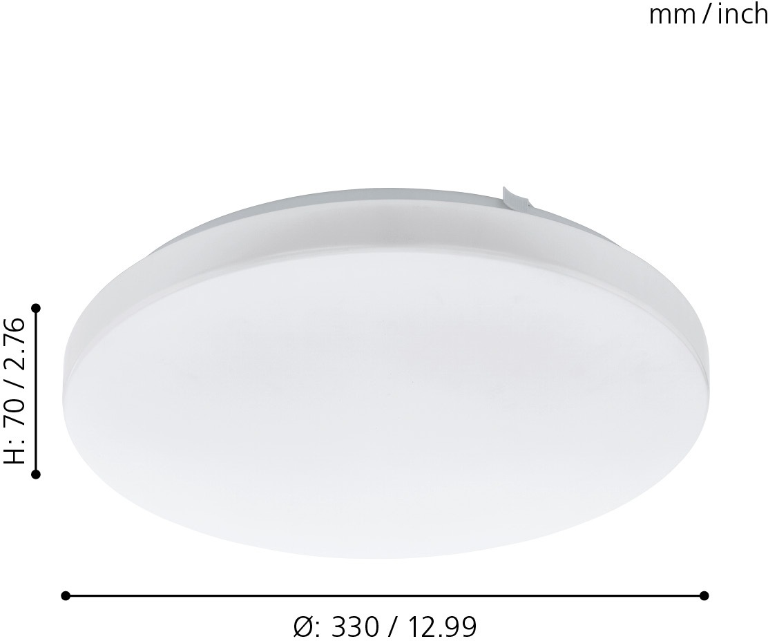 EGLO LED Deckenleuchte »FRANIA«, LED-Board, Warmweiß, weiß / Ø33 x H7 cm / günstig online kaufen