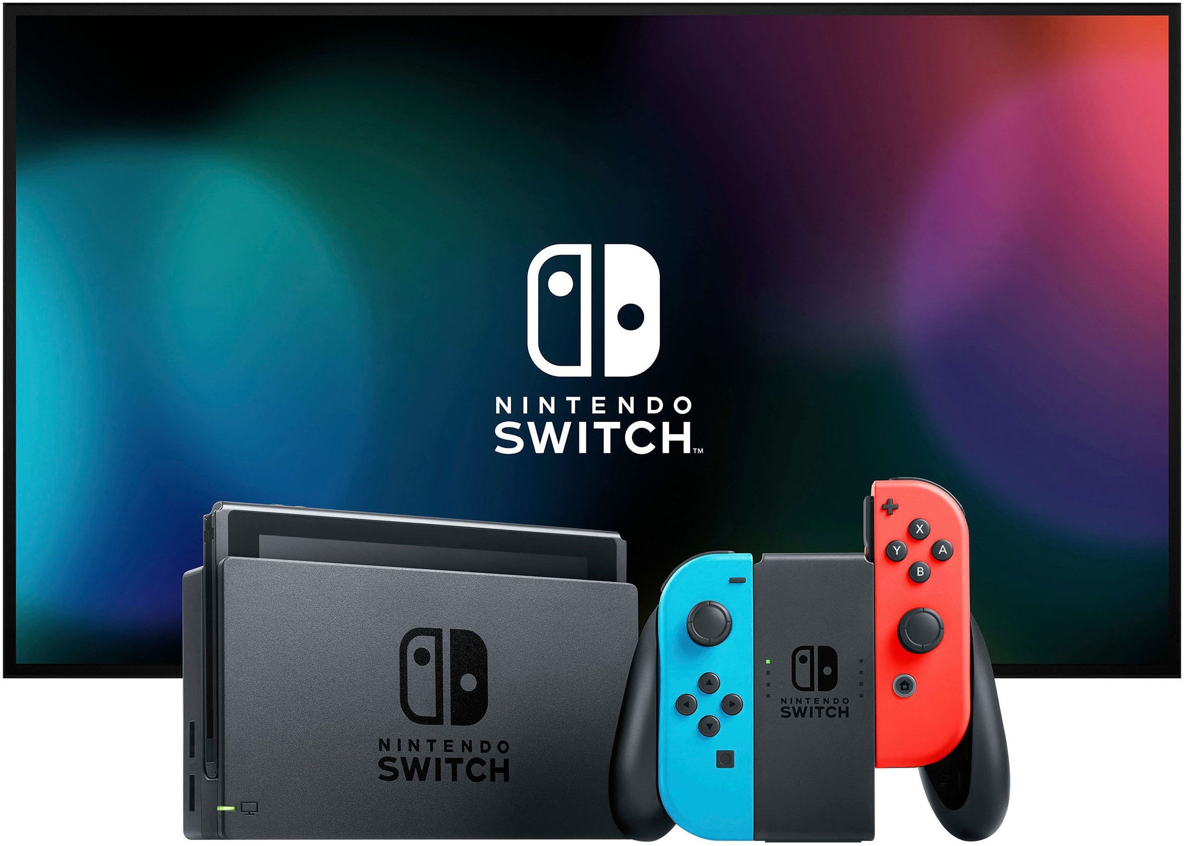 Nintendo Switch Konsolen-Set »Switch + Big Brain Academy: Kopf an Kopf«, Switch Neon-Rot/Neon-Blau inkl. Big Brain Academy