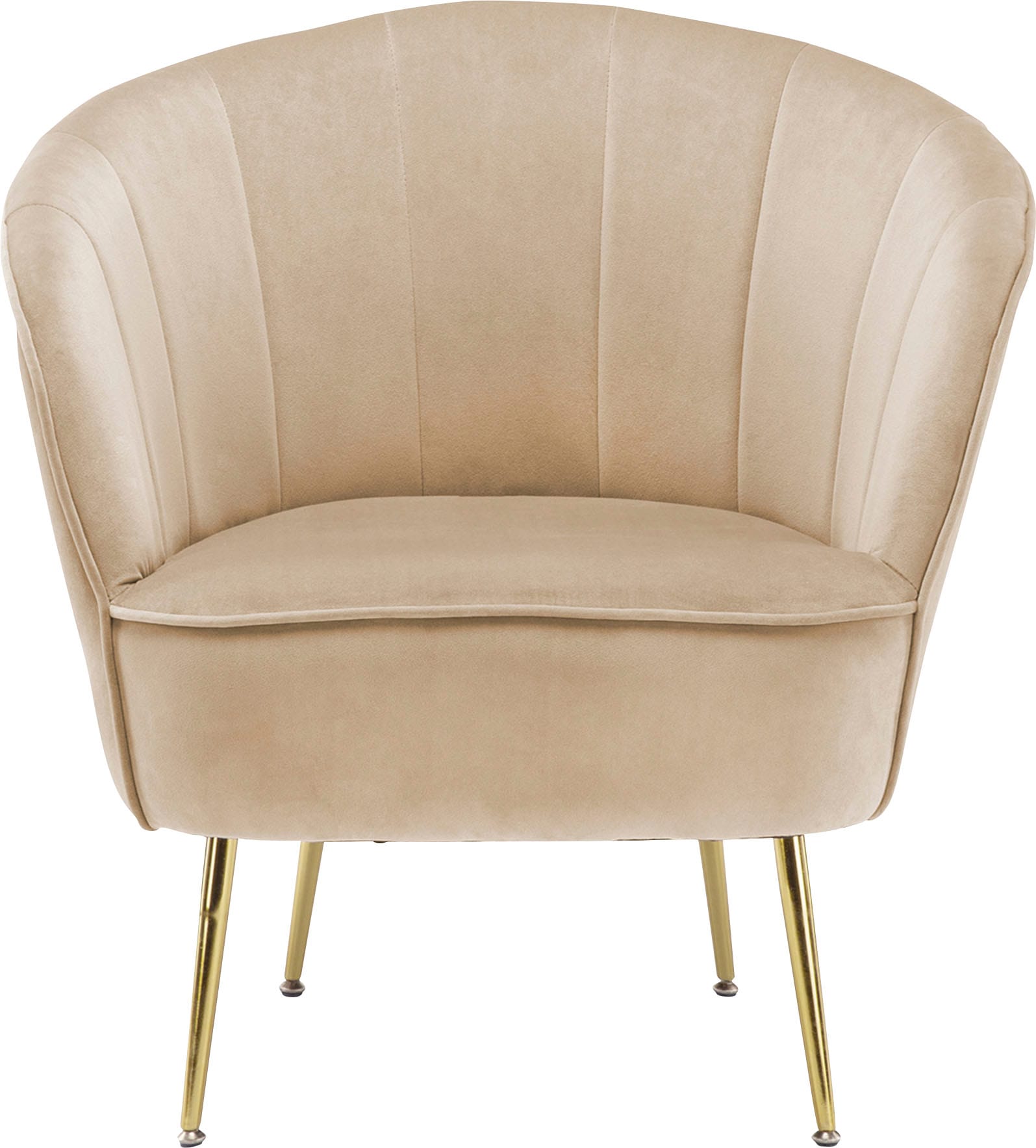 Kayoom Sessel »Poola 100, gemütlicher Cocktail-Sessel, edler Samtbezug«, (1 St.), samtweich, gesteppt, gemütlich, tiefe Sitzhöhe von 79cm