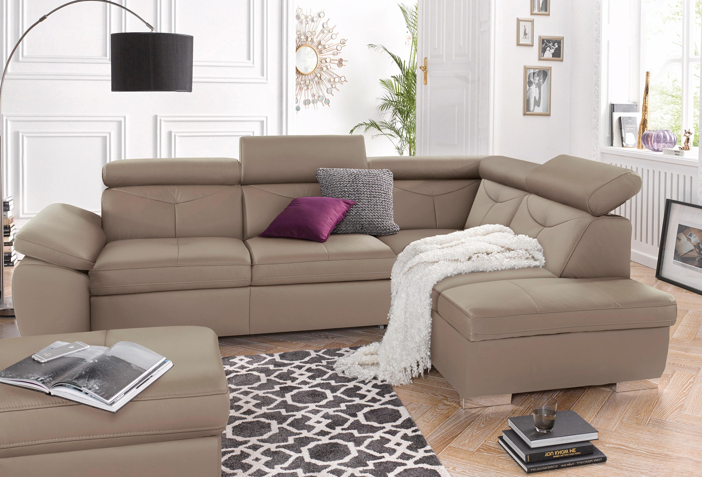 exxpo - sofa fashion Ecksofa "Spring, super bequem und komfortabel mit Armt günstig online kaufen