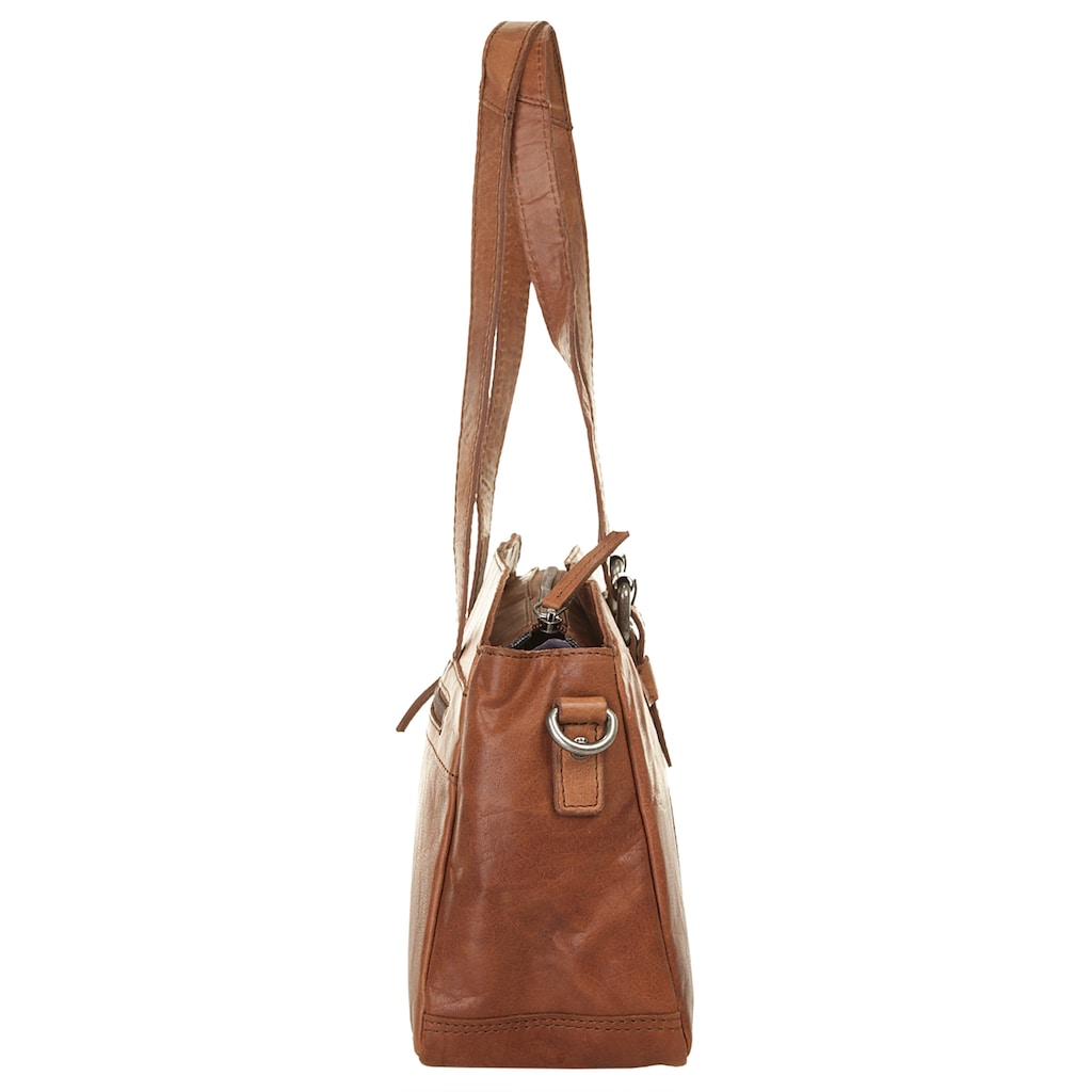 Spikes & Sparrow Schultertasche, echt Leder