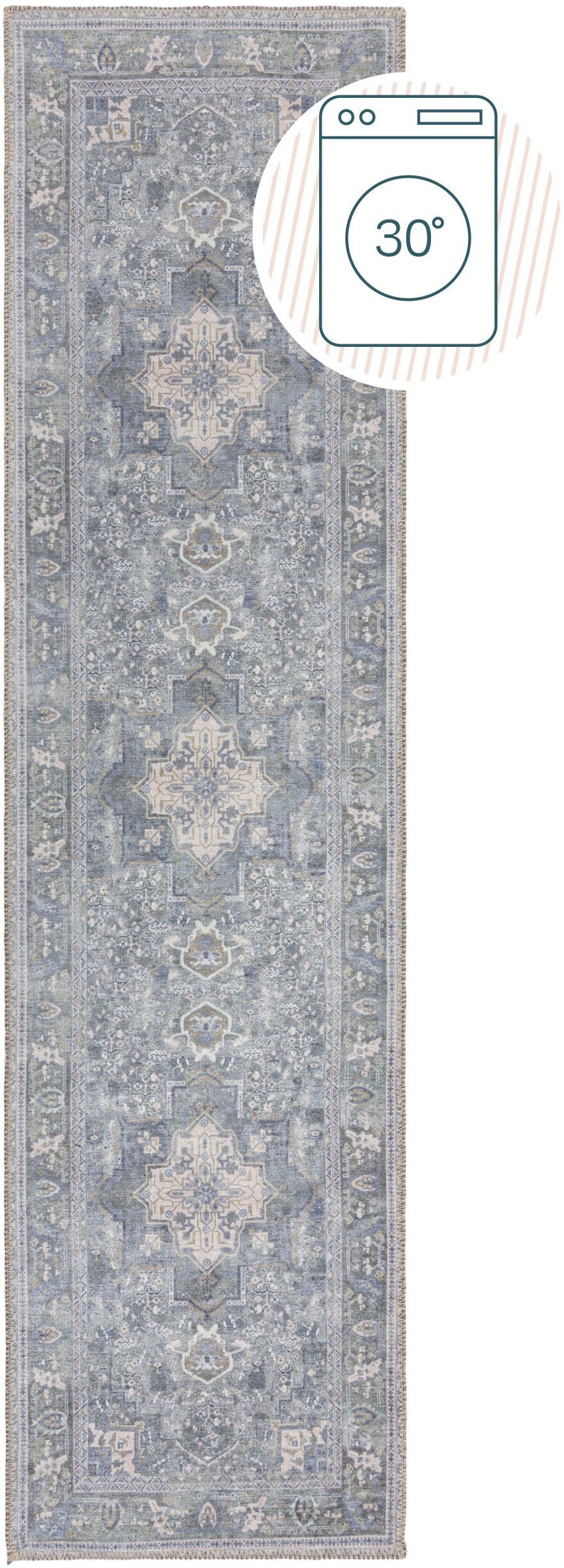 FLAIR RUGS Teppich »Windsor«, rechteckig, 4 mm Höhe, Waschbarer Teppich günstig online kaufen