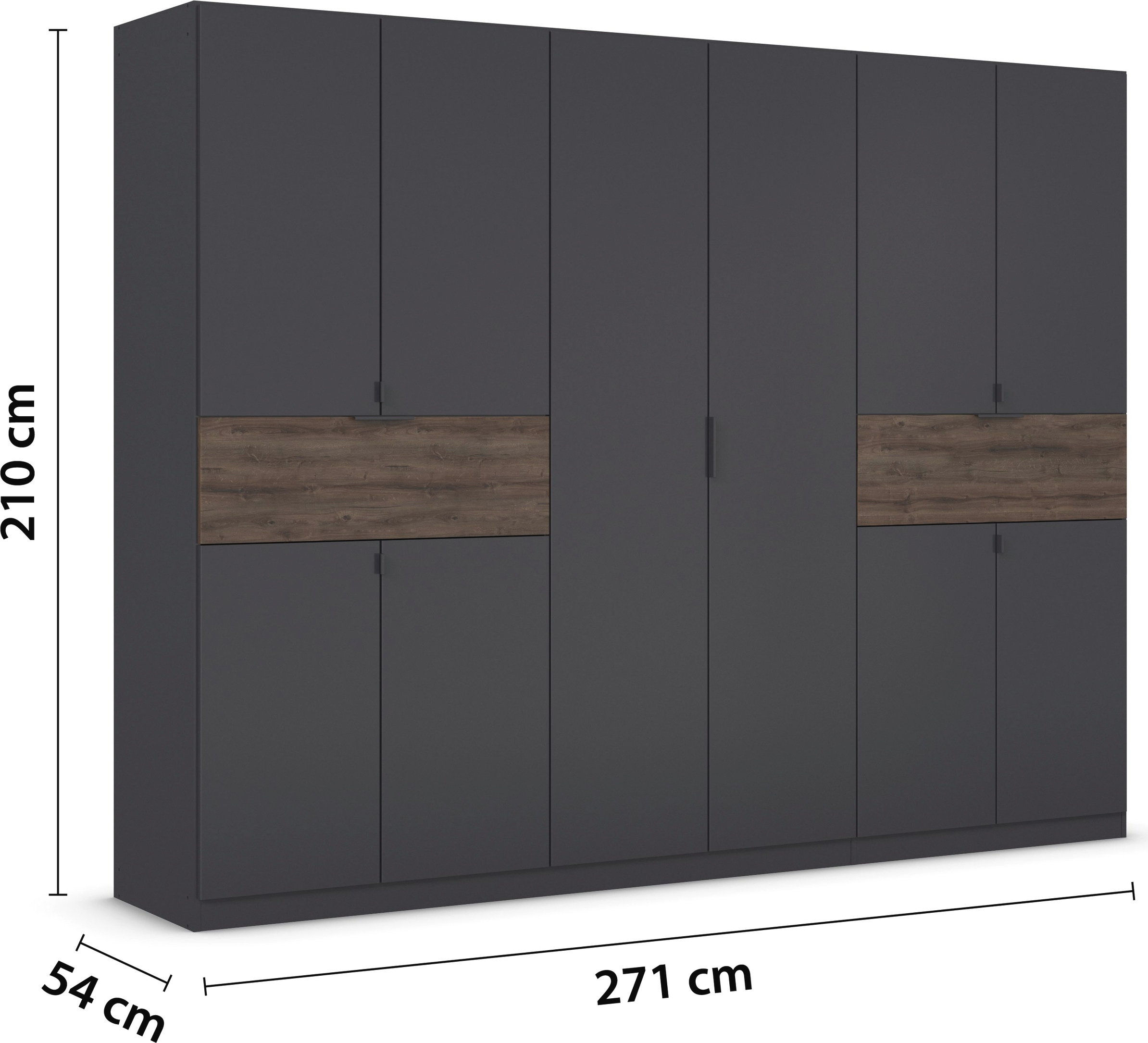 rauch Drehtürenschrank »Kleiderschrank Schrank Garderobe Wäscheschrank TICAO«, (Schubladen in der Höhe variabel positionierbar), mit 2 geräumigen Schubladen, viel Stauraum MADE IN GERMANY