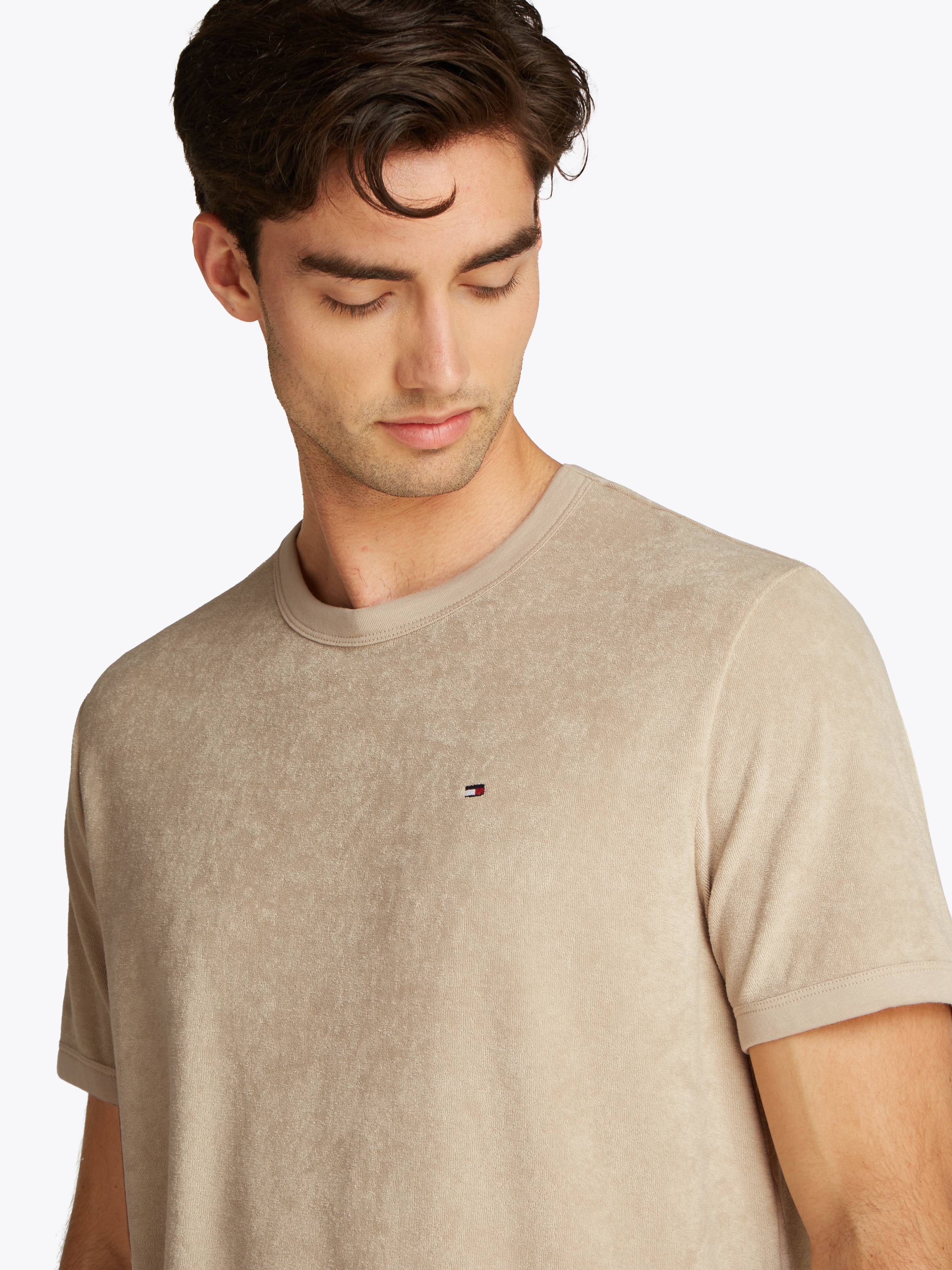 Tommy Hilfiger T-Shirt »TERRY TOWELLING TEE«, aus Frottee Samt