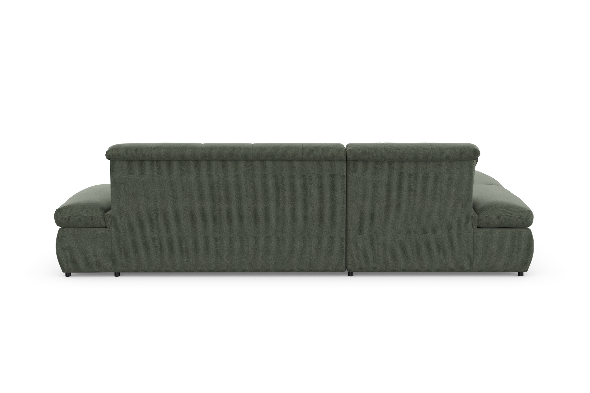 DOMO collection Ecksofa »Moric, L-Form, XXL-Sofa - Breite 300cm«, wahlweise mit Bettfunktion und Armteilverstellung, dunkelgrün