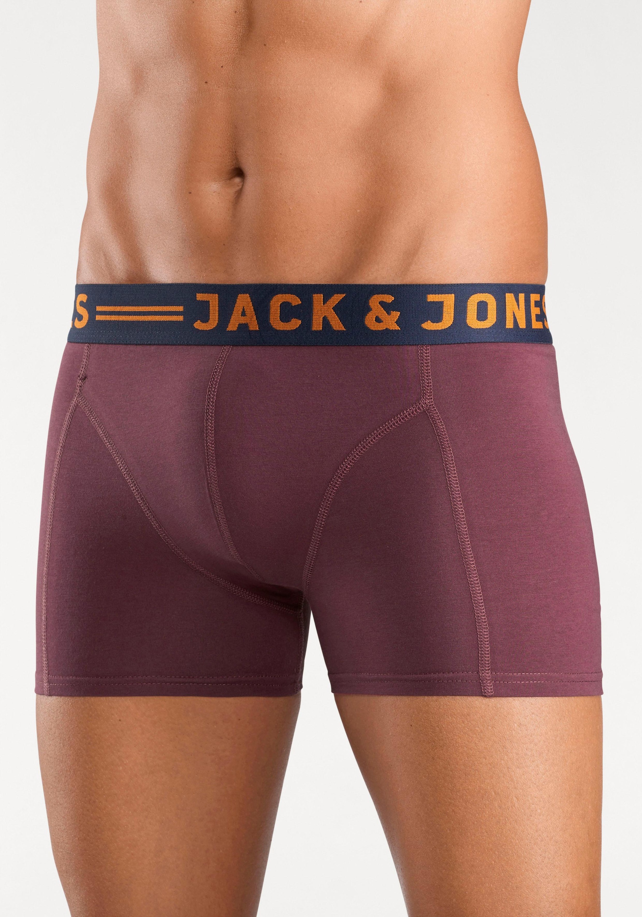 Jack & Jones Boxer »JAC Lichfield Trunks«, (Packung, 3 St.), mit kontrastfarbigem Bund