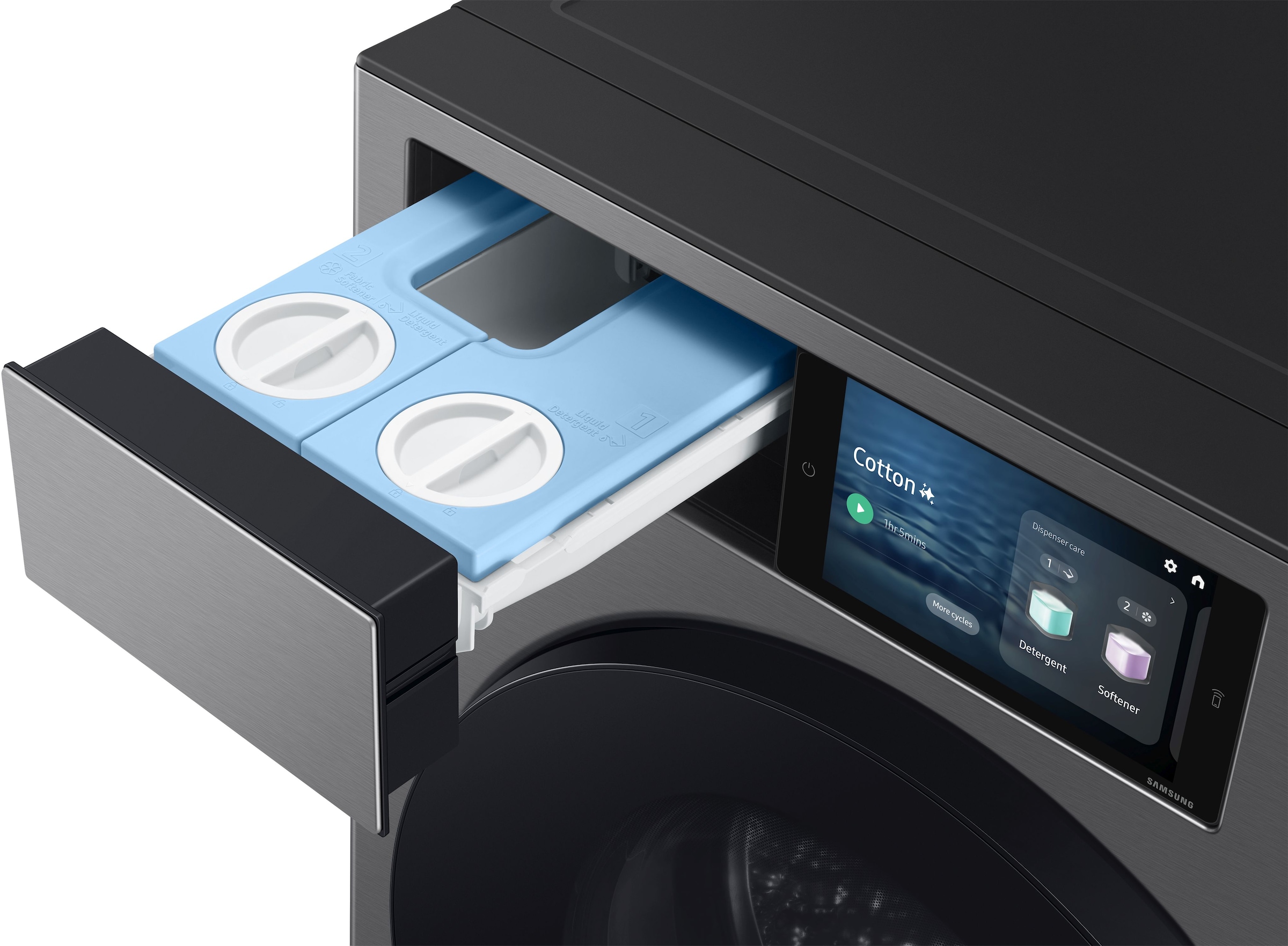 Samsung Waschmaschine »WF90F09C4S«, 9 kg, 1400 U/min, AI Wash mit automatischer Waschmitteldosierung