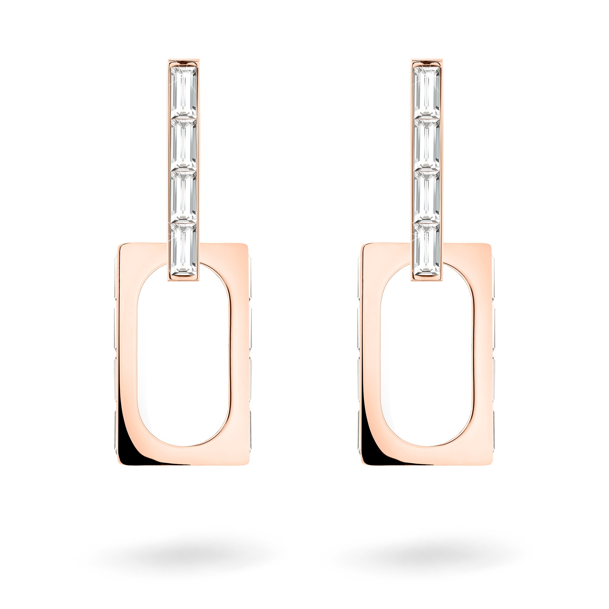 Liebeskind Berlin Paar Creolen »Schmuck Geschenk Edelstahl Ohrringe Sparkling Link, LJ-1472-E-38«, mit Zirkonia (synth.)