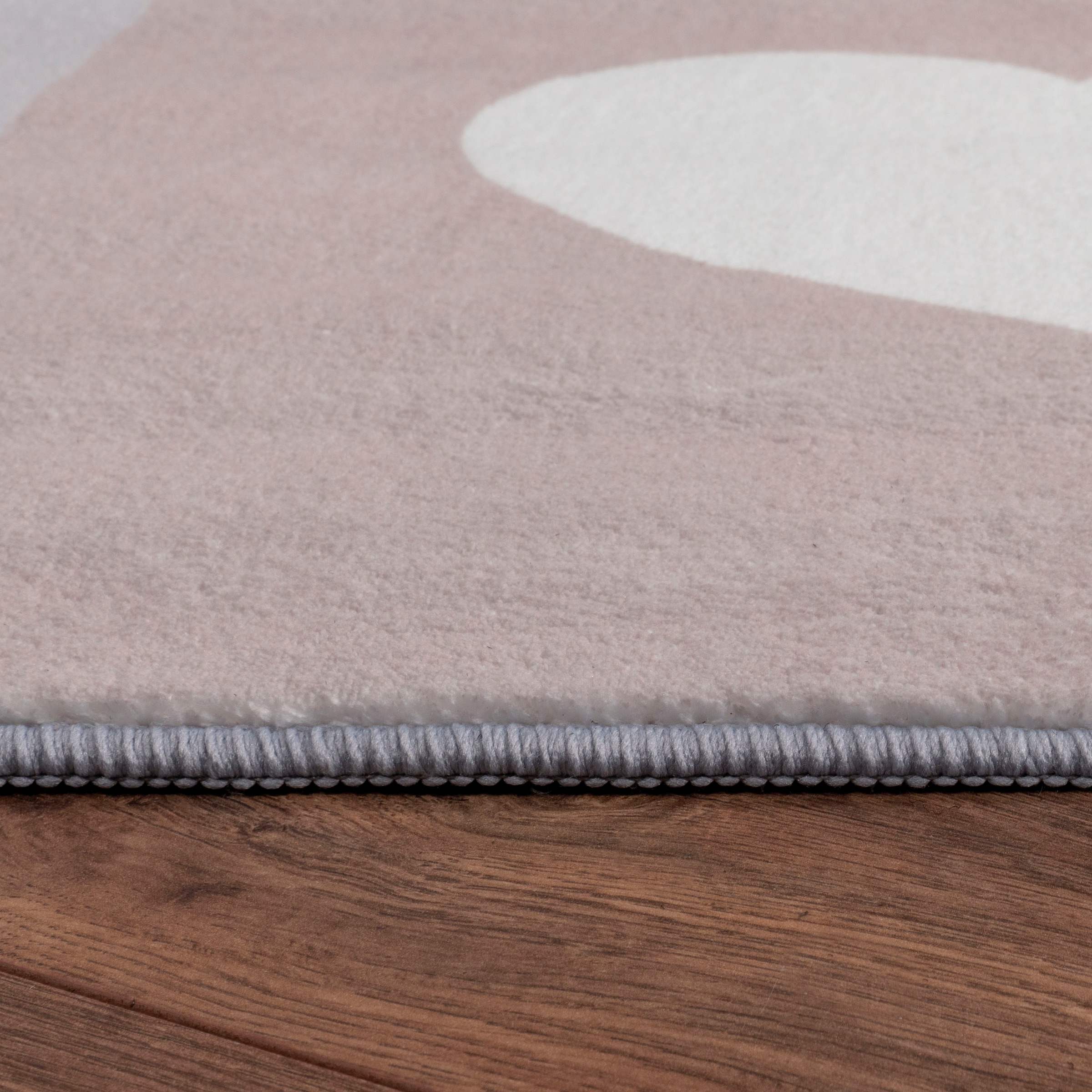 Paco Home Kinderteppich »Eliz 391«, rechteckig, 12 mm Höhe, Kurzflor, Spielteppich, Patchwork-Muster, Motiv Krone, Herz & Punkte