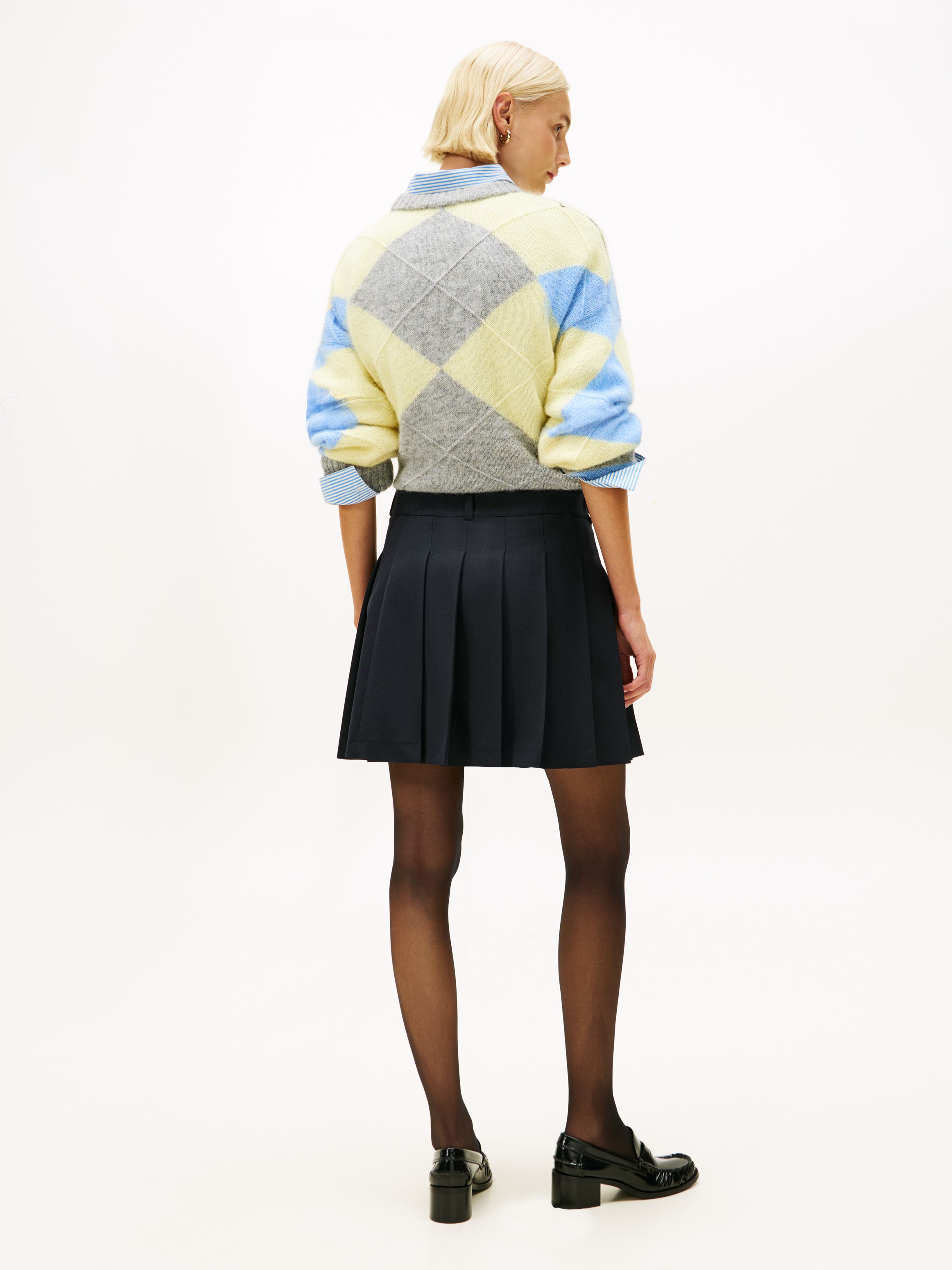 Tommy Hilfiger Plisseerock »TIMELESS WOOL PLEATED MINI SKIRT« mit Wolle