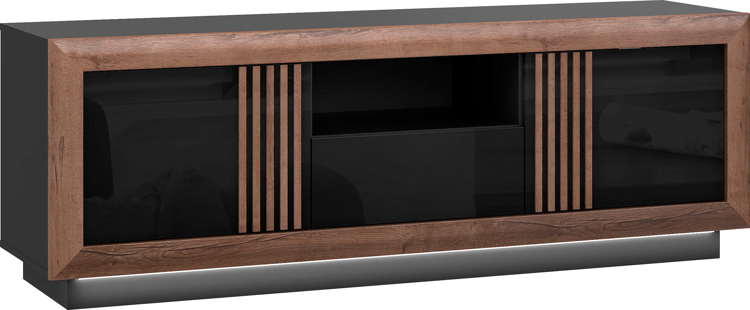 FORTE Lowboard »SavonaTV-Board, TV-Schrank«, Breite 162 cm, inkl. Sockelbeleuchtung