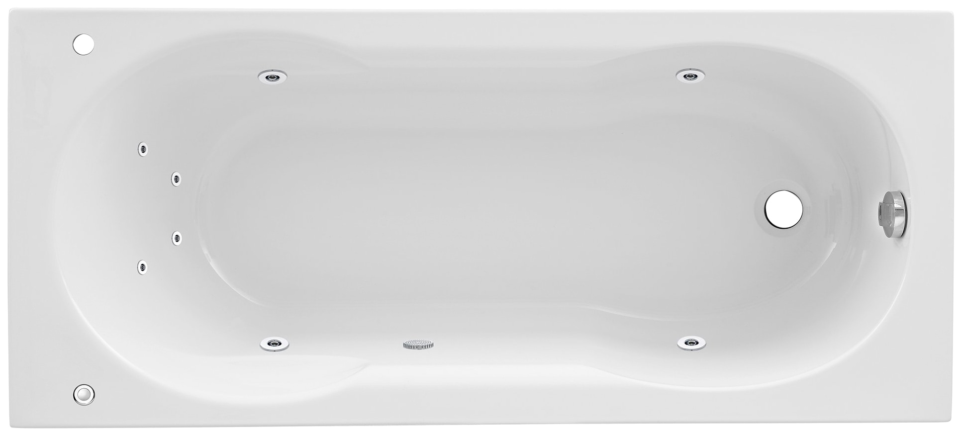 OTTOFOND Whirlpool-Badewanne »Julia« Höhe 40 cm ergonomisch geformt Typ 1, günstig online kaufen