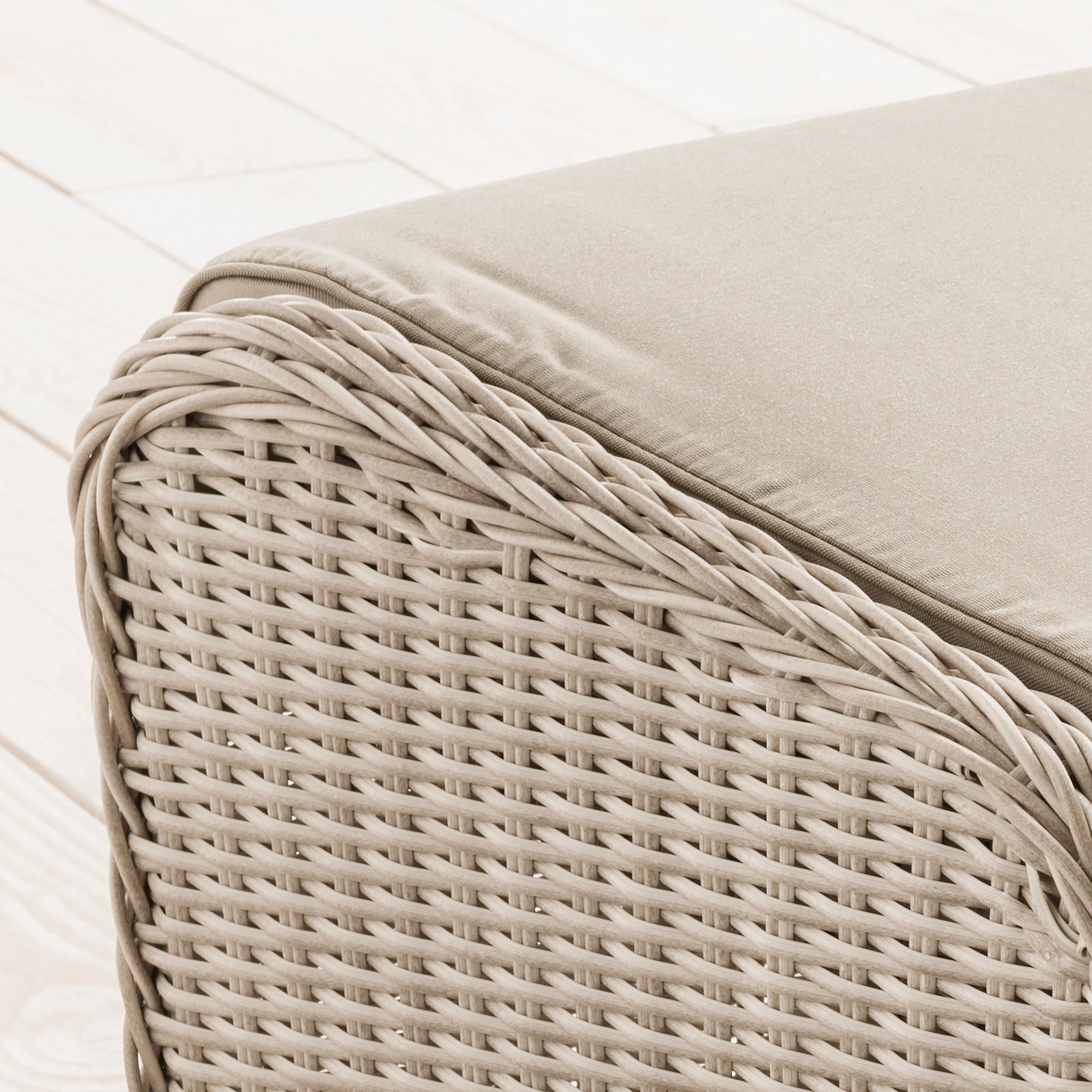 Destiny Fußhocker »CASA«, 66x58cm, Aluminium, Polyrattan, inkl. Auflagen