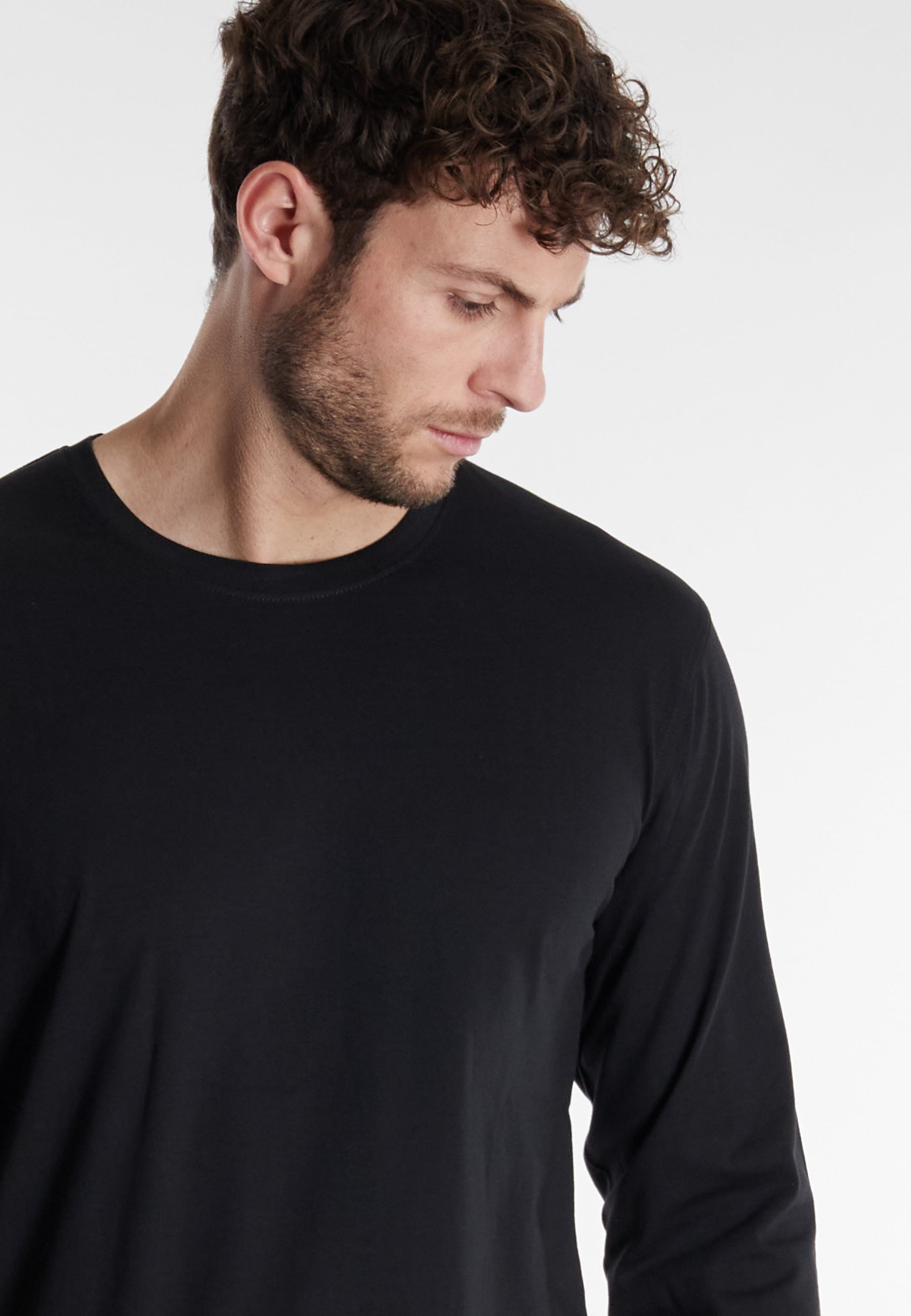 GÖTZBURG Langarmshirt »California« 2er Pack,  basic, Langarm, bequem, Rundhalsausschnitt, locker, 100% Baumwolle