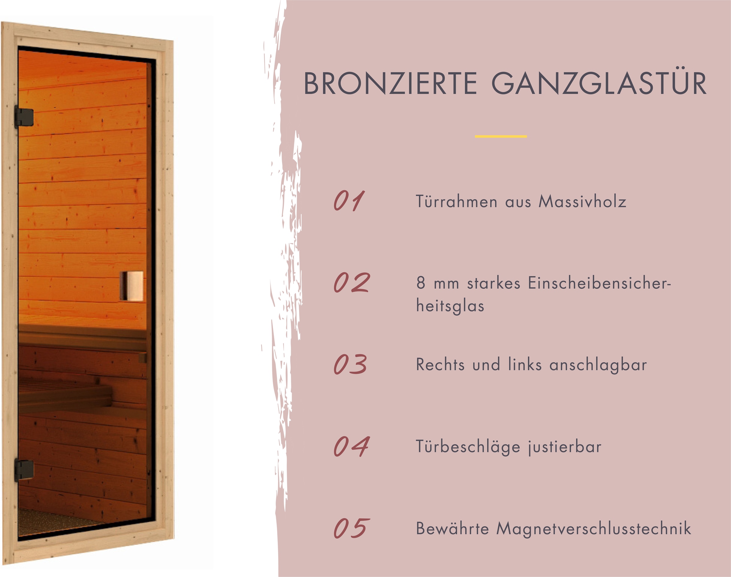 Karibu Fasssauna »Quadro 2« verschiedene Varianten