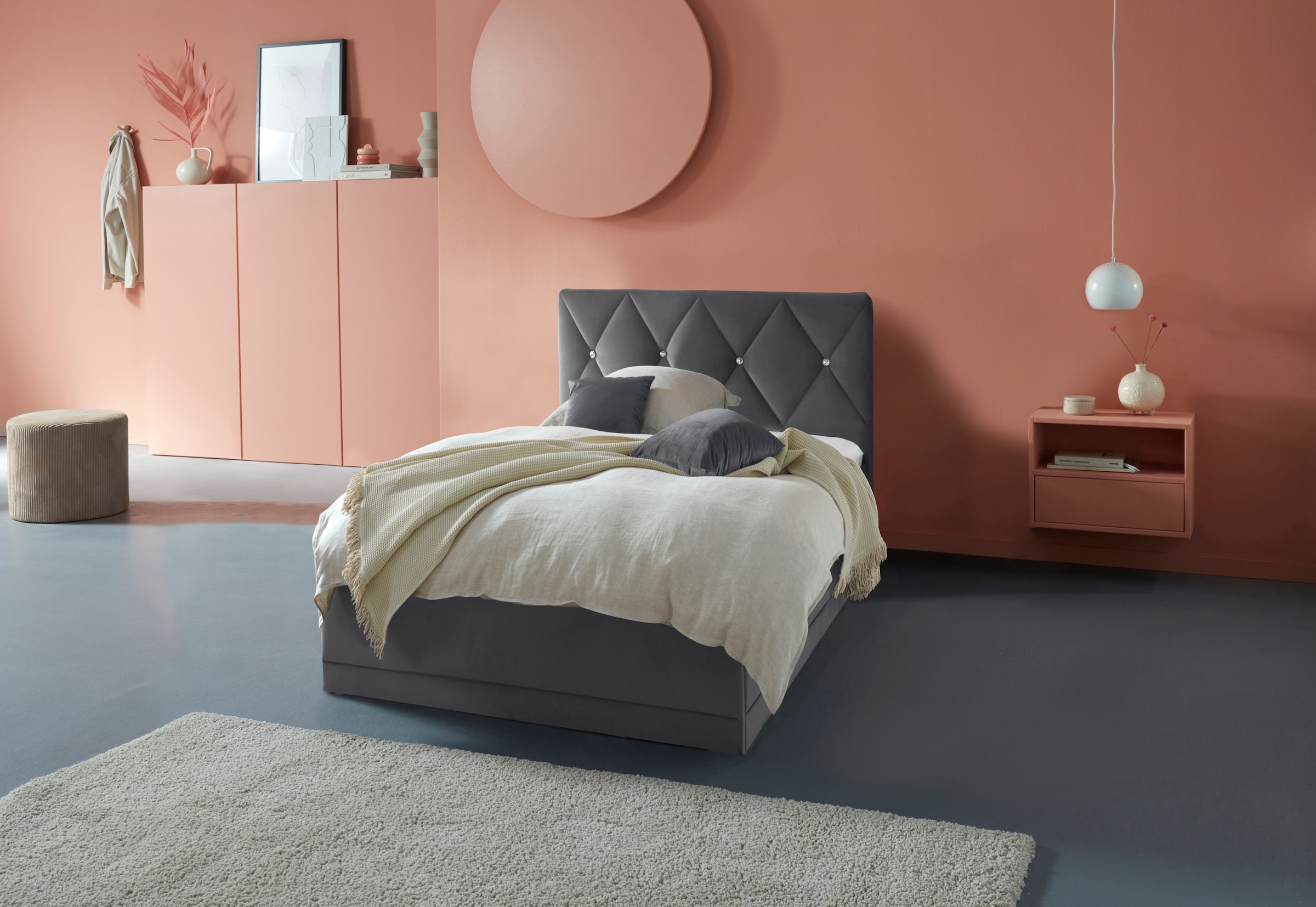 Westfalia Schlafkomfort Polsterbett "Adamas" auch mit Bettkasten, Knopfheft günstig online kaufen