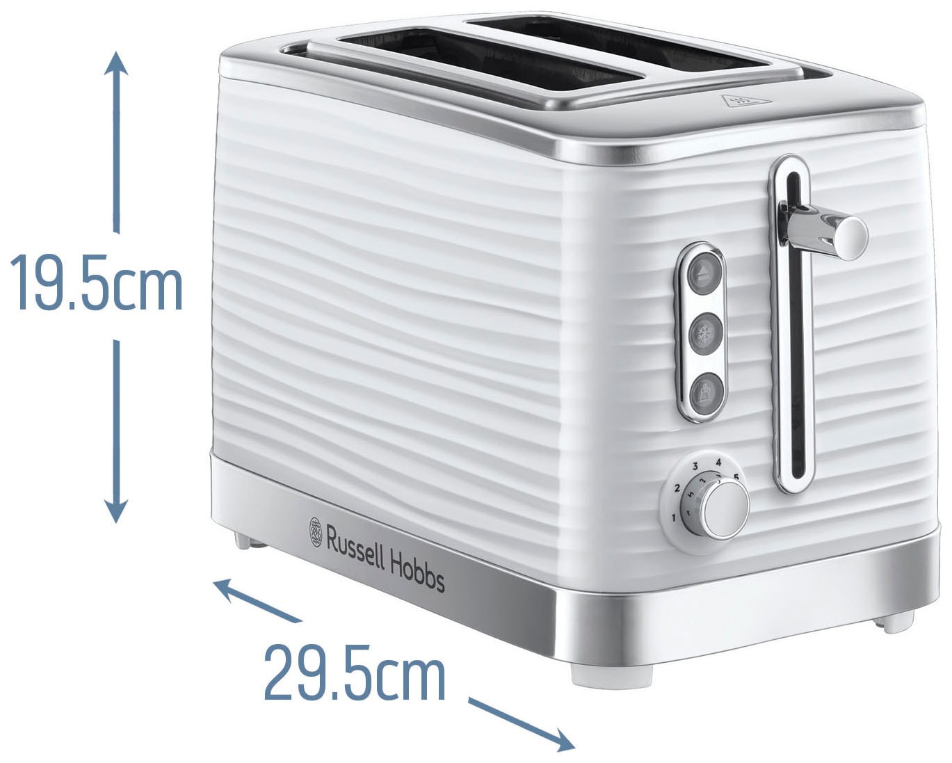 RUSSELL HOBBS Toaster »Inspire 24370-56«, 2 kurze Schlitze, 1050 W, 2 extra  breite Toastschlitze, Brötchenaufsatz & Krümelschublade online kaufen