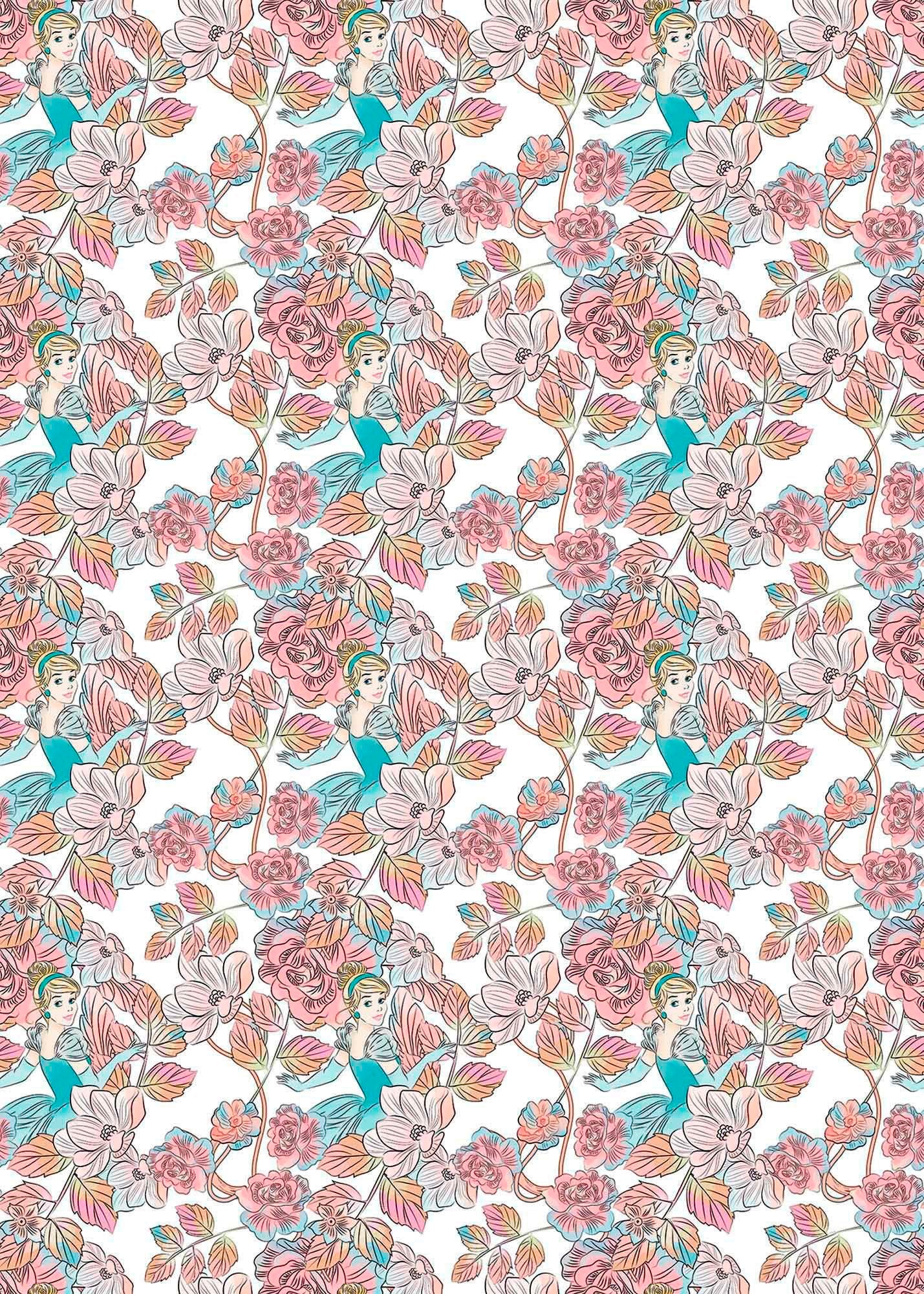 KOMAR Vliestapete »Digitaldruck Vlies - Cinderella Blossom - Größe 200 x 280 cm« bedruckt glatt Kinderzimmer bunt B/L: 200 m m x 280 m m