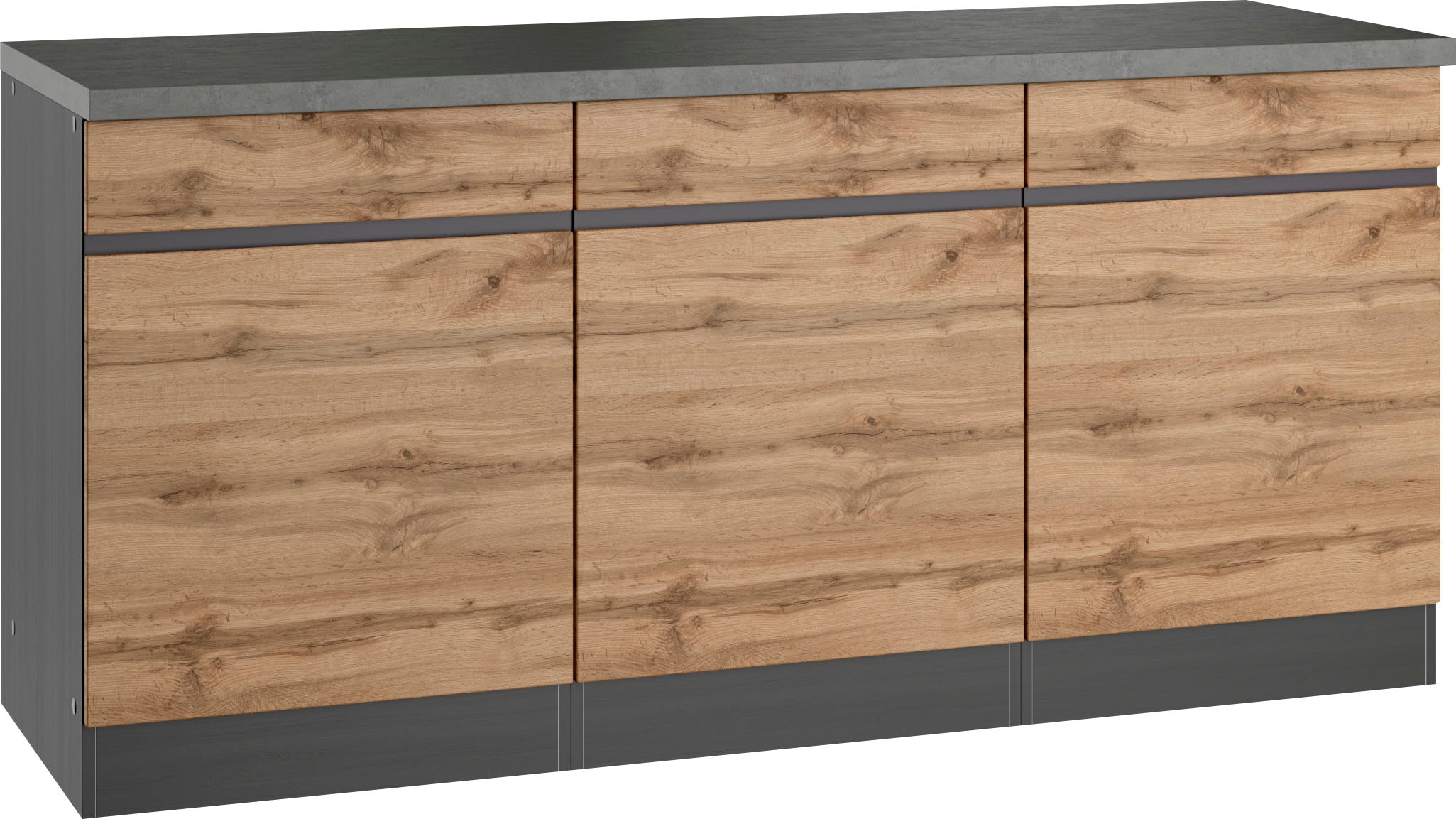 KOCHSTATION Unterschrank »KS-Riesa« Breite 180 cm, MDF-Fronten