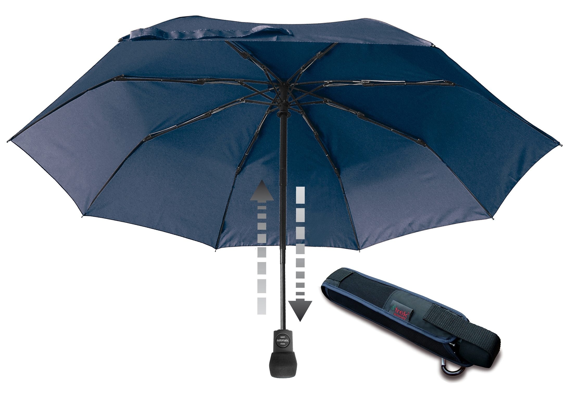 EuroSCHIRM® Taschenregenschirm »light trek«, Automatik, mit integriertem Kompass