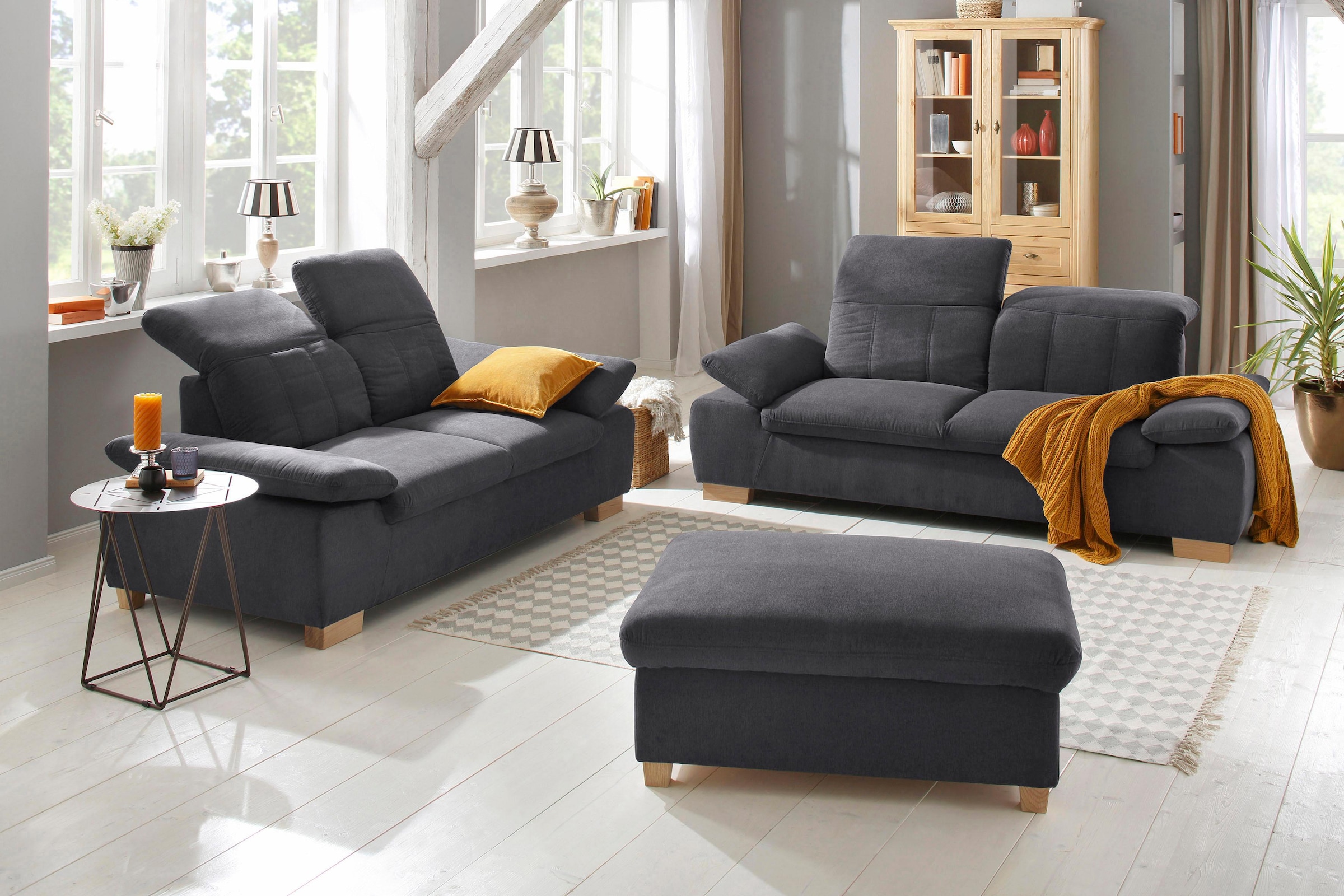 Home affaire 2,5-Sitzer »Bergamo Multifunktions-Couch, elegant und komfortabel« mit Armlehn-und Rückenfunktion, Federkern