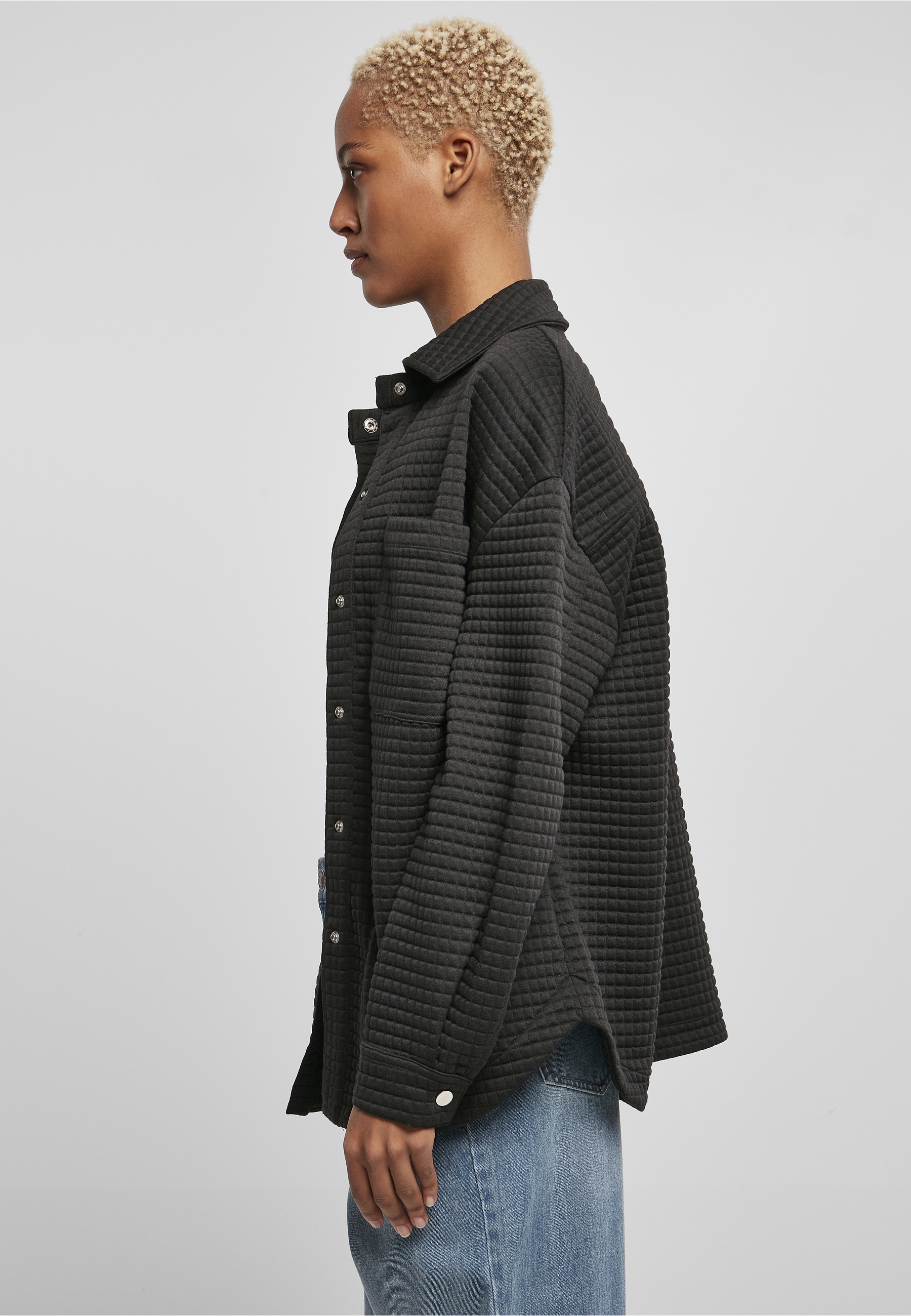 URBAN CLASSICS Shirtjacke »Urban Classics Damen Ladies Quilted Sweat Overshirt« 1 Stk.