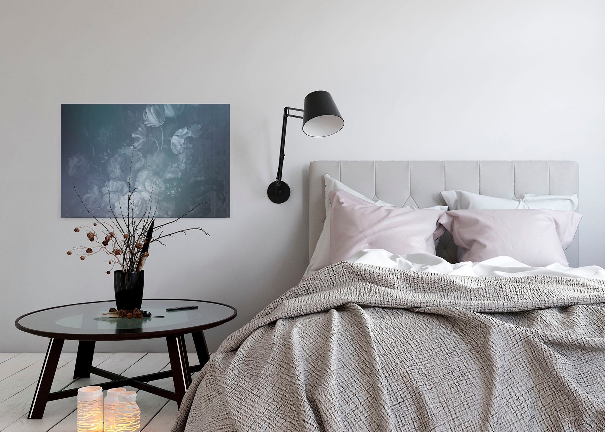 A.S. Création Leinwandbild »dutch pastel«, Kunst-Blumen-Kinder, (1 St.), Keilrahmen Bild Floral Rosen Leinwand-Bild Wohnzimmer modern Wandbild
