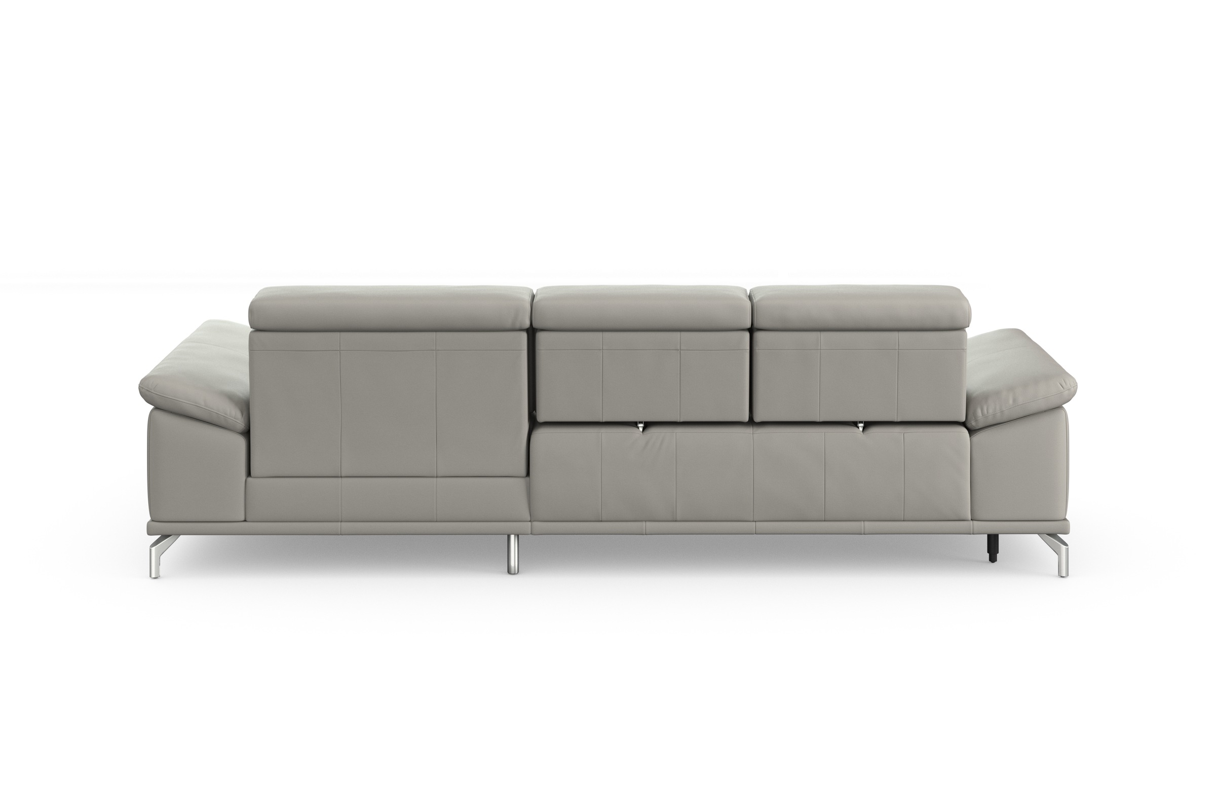 sit&more Ecksofa »Cabrio L-Form, mit Sitztiefenverstellung, Arm- und Kopfteilverstellung«, 2 Nierenkissen, Federkern, optional Bettfunktion und Stauraum