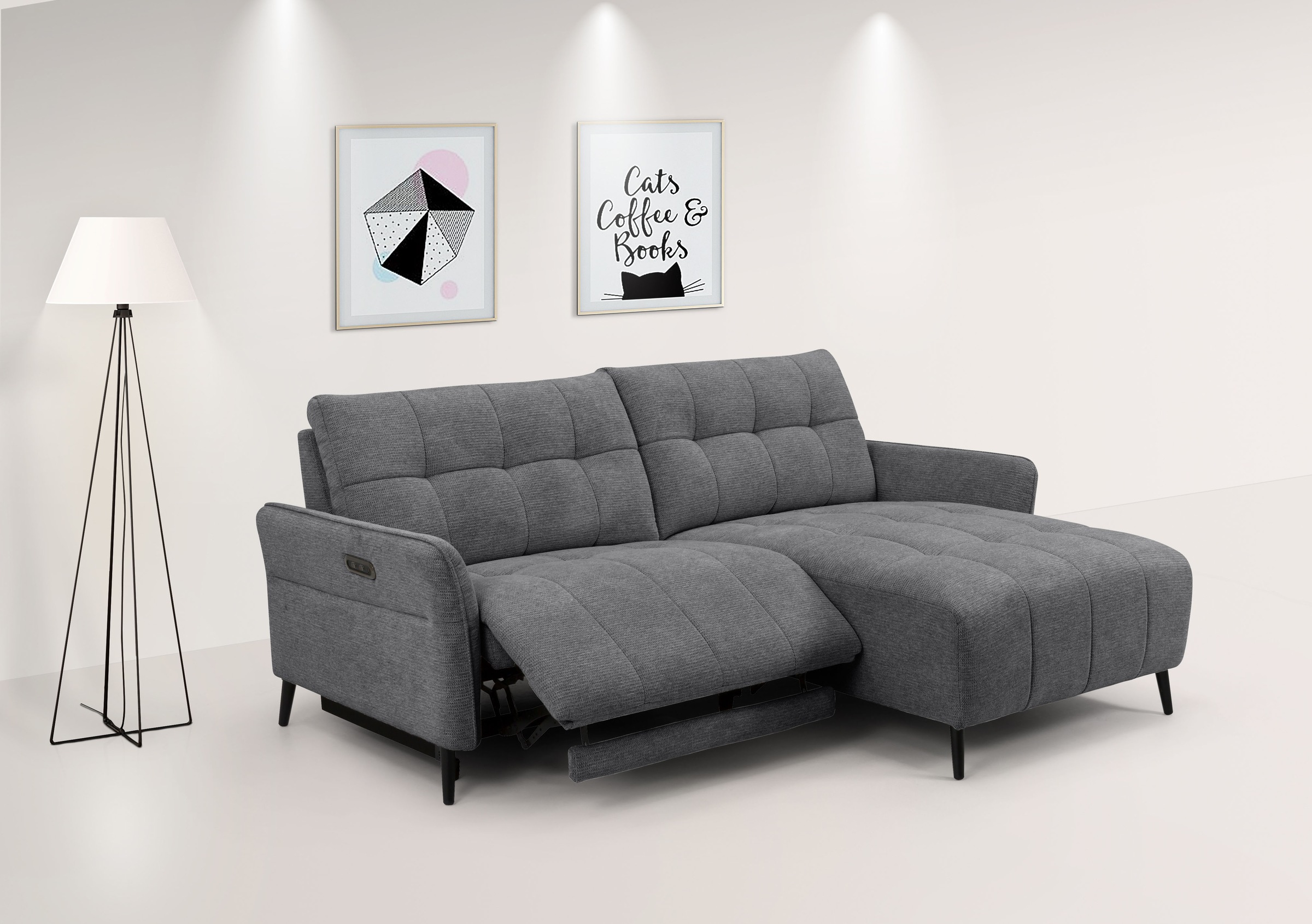 INOSIGN Ecksofa "DENIO 3-Sitzer, L-Form (Breite 209cm), elektr. Relaxfunkti günstig online kaufen