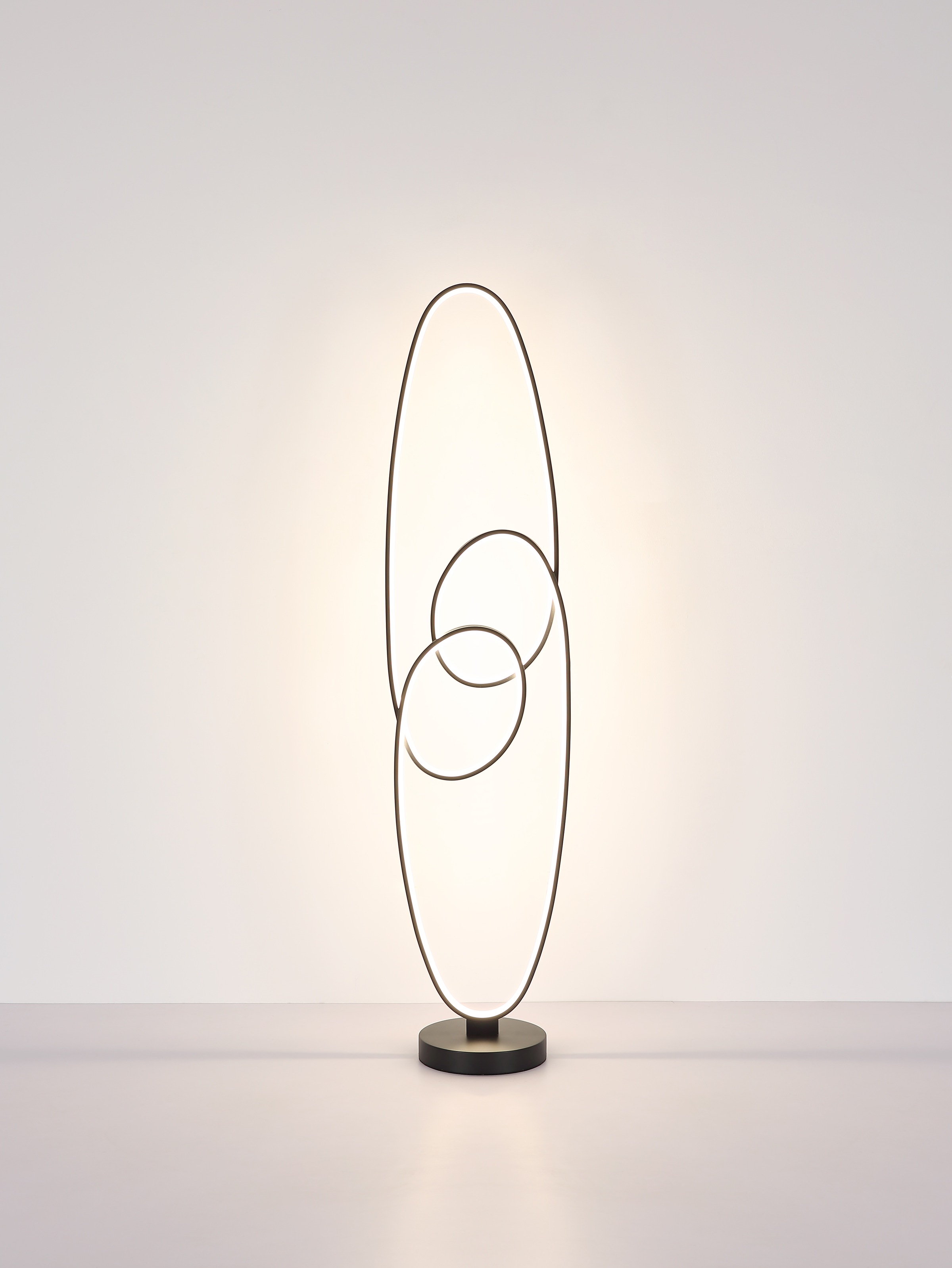 GLOBO LIGHTING Stehlampe »SPIRA« LED-Modul 1 Stk. Stehleuchte Schwarz, Opal, Fußtritt, dimmbar, LED 39W