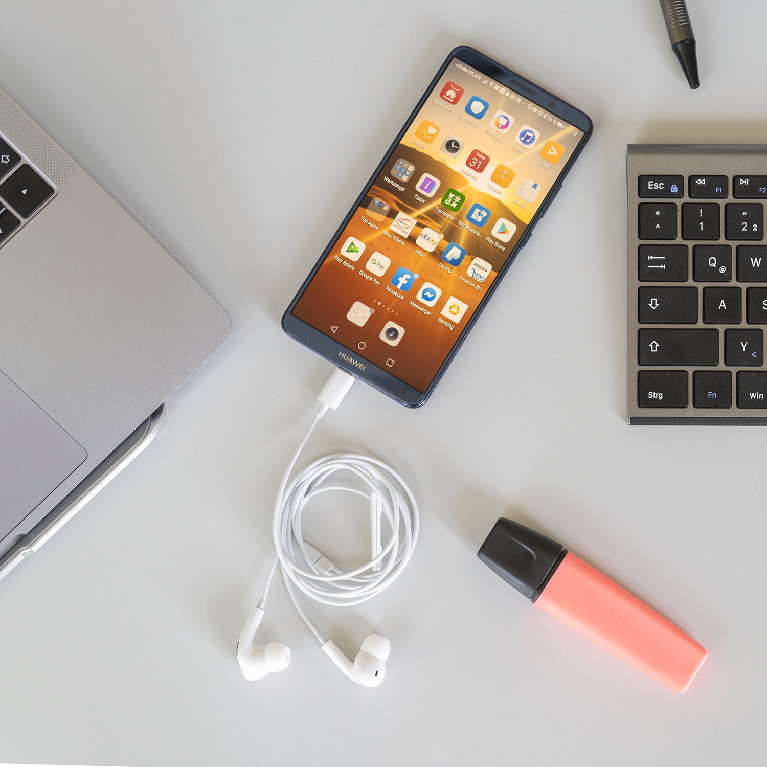 4smarts In-Ear-Kopfhörer »Aktiver Kopfhörer Melody Digital Basic USB-C mit D/A Wandler«, Freisprechfunktion