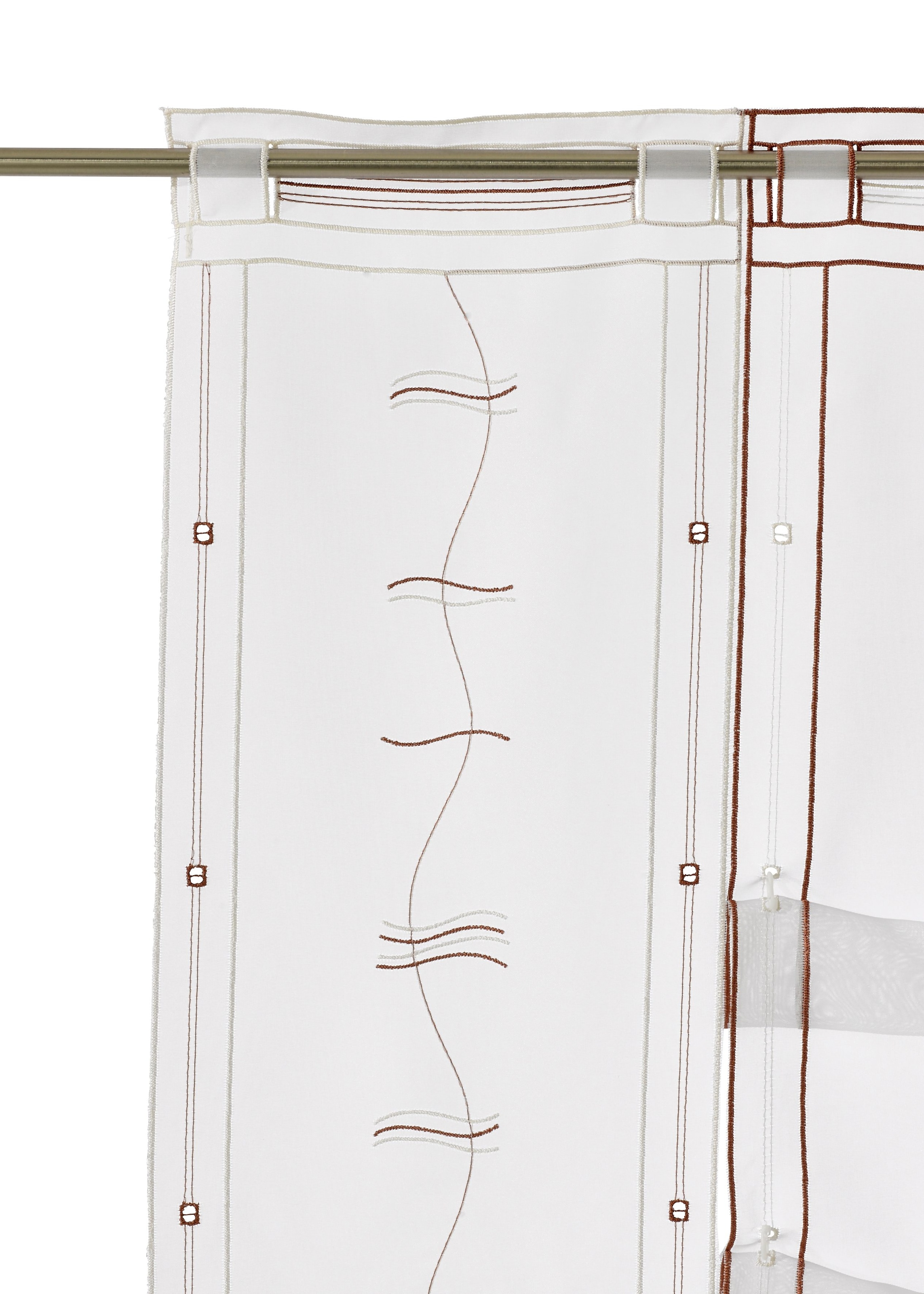 Weckbrodt Scheibengardine »Selina«, (1 St.), Hochraff, Gardine, Voile, echte Stickerei, transparent, Store