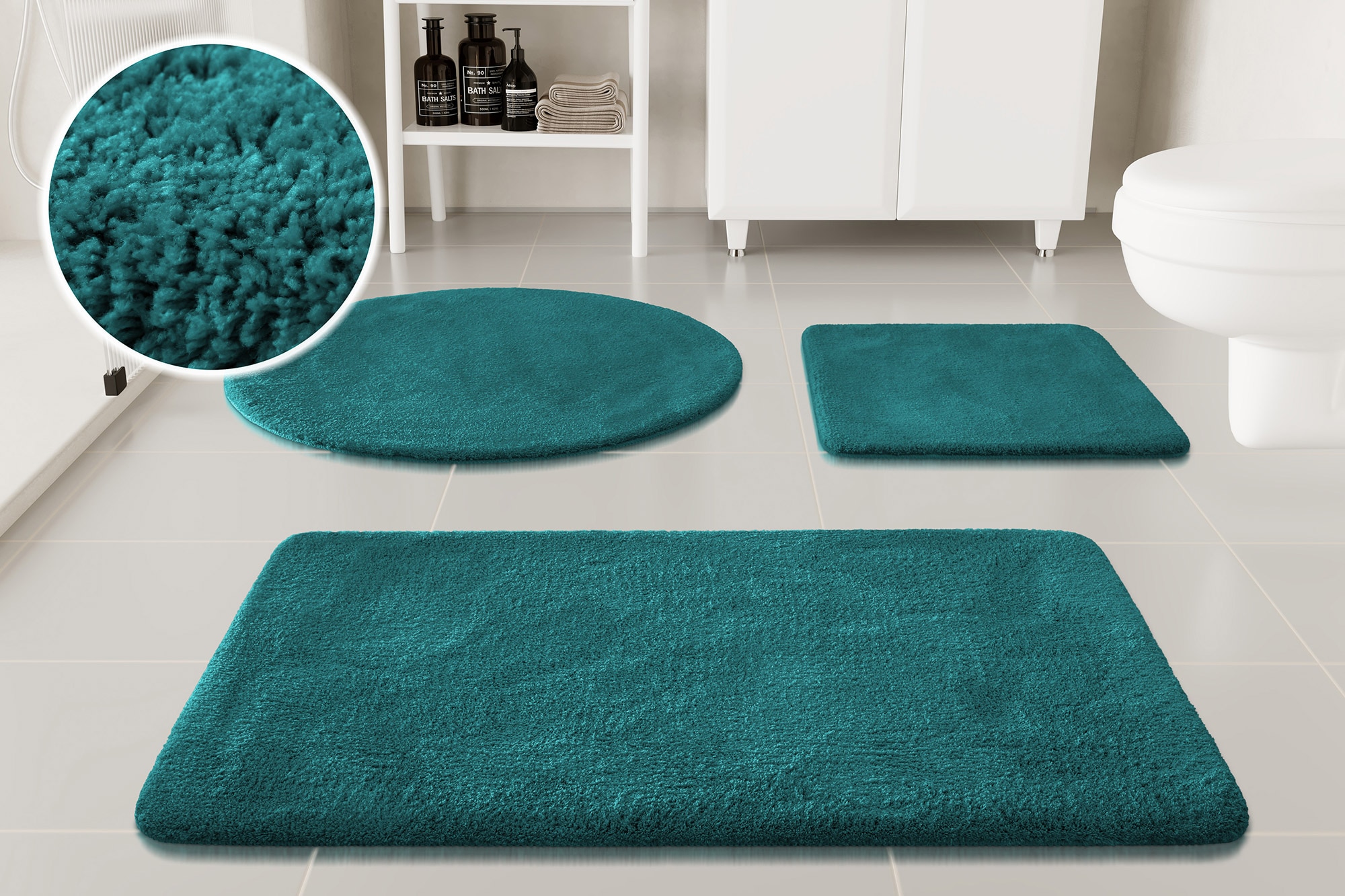 my home Badematte »Neele«, rutschhemmend beschichtet, schnell trocknend, Ba günstig online kaufen