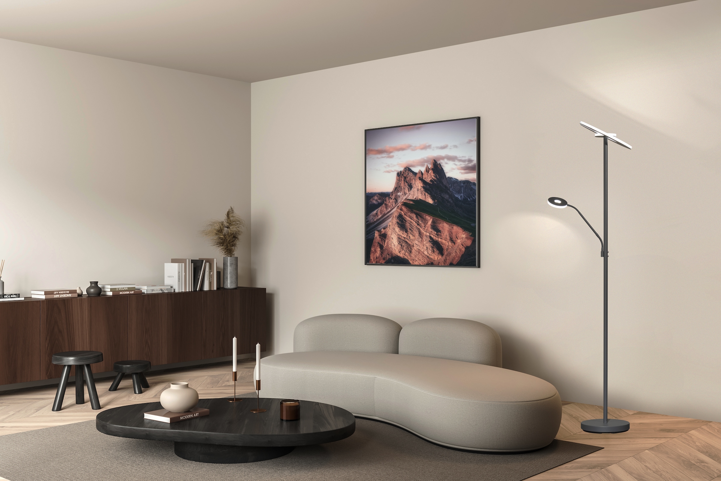 FISCHER & HONSEL Stehlampe »Dent« LED-Board 1 Stk. Farbtemperatur in 3 Stufen einstellbar