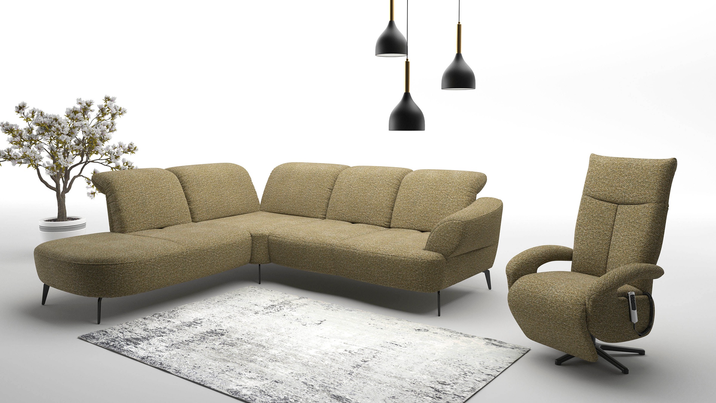 sit&more Ecksofa »Dance«, inkl.System Click&Seat und Sitztiefenverstellung