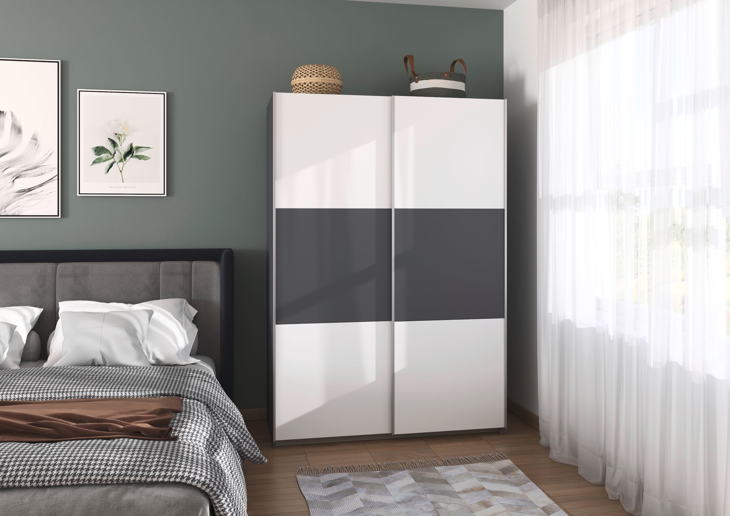INOSIGN Schwebetürenschrank »PAULLY Schlafzimmerschrank Garderobe Preiskracher«, Kleiderschrank Breite 131 cm Bestseller MADE IN GERMANY RAUCH Schrank