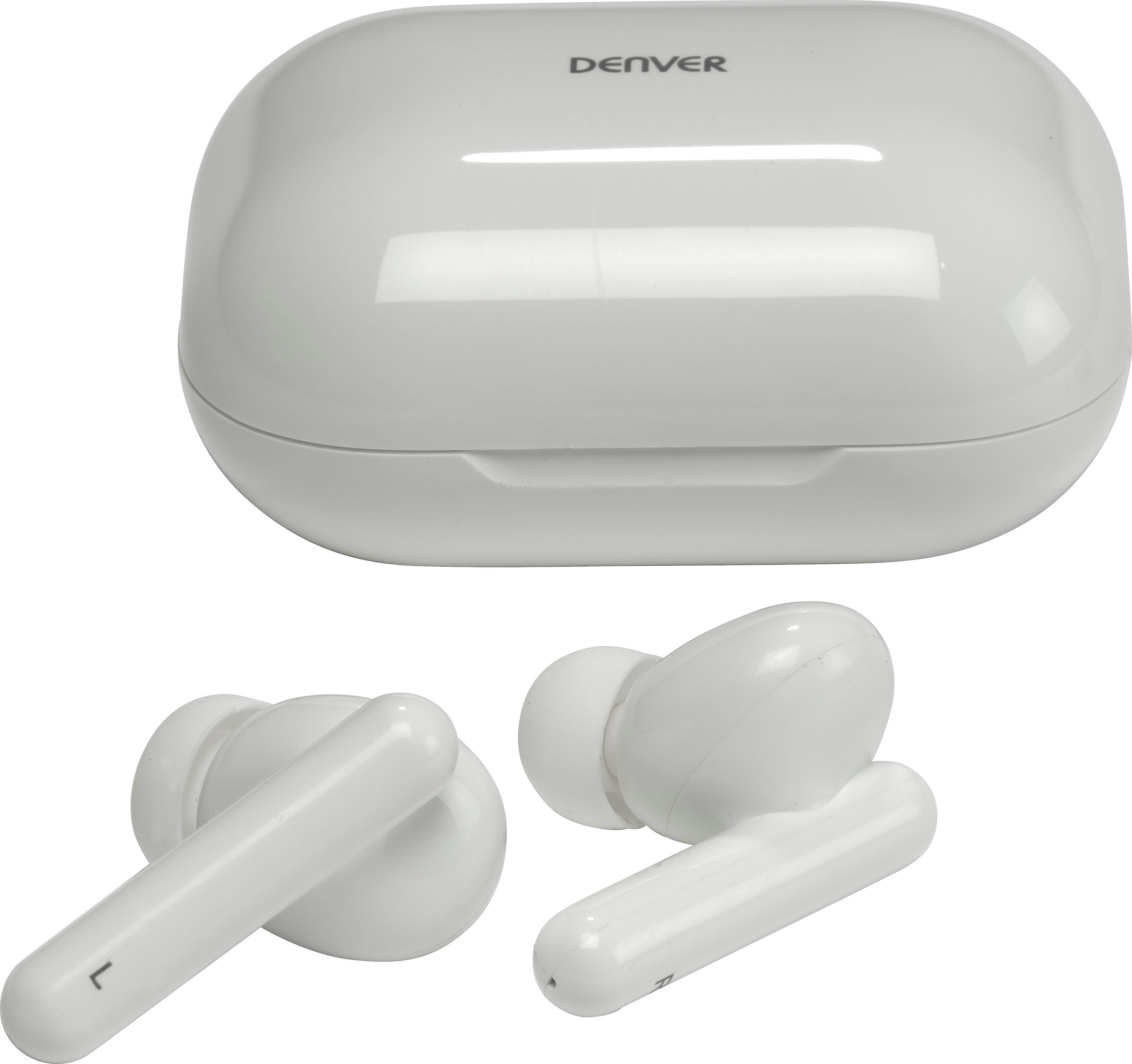 Denver In-Ear-Kopfhörer »TWE-38 Kabelloser-«, Bluetooth, Freisprechfunktion-integrierte Steuerung für Anrufe und Musik-LED Ladestandsanzeige-True Wireless