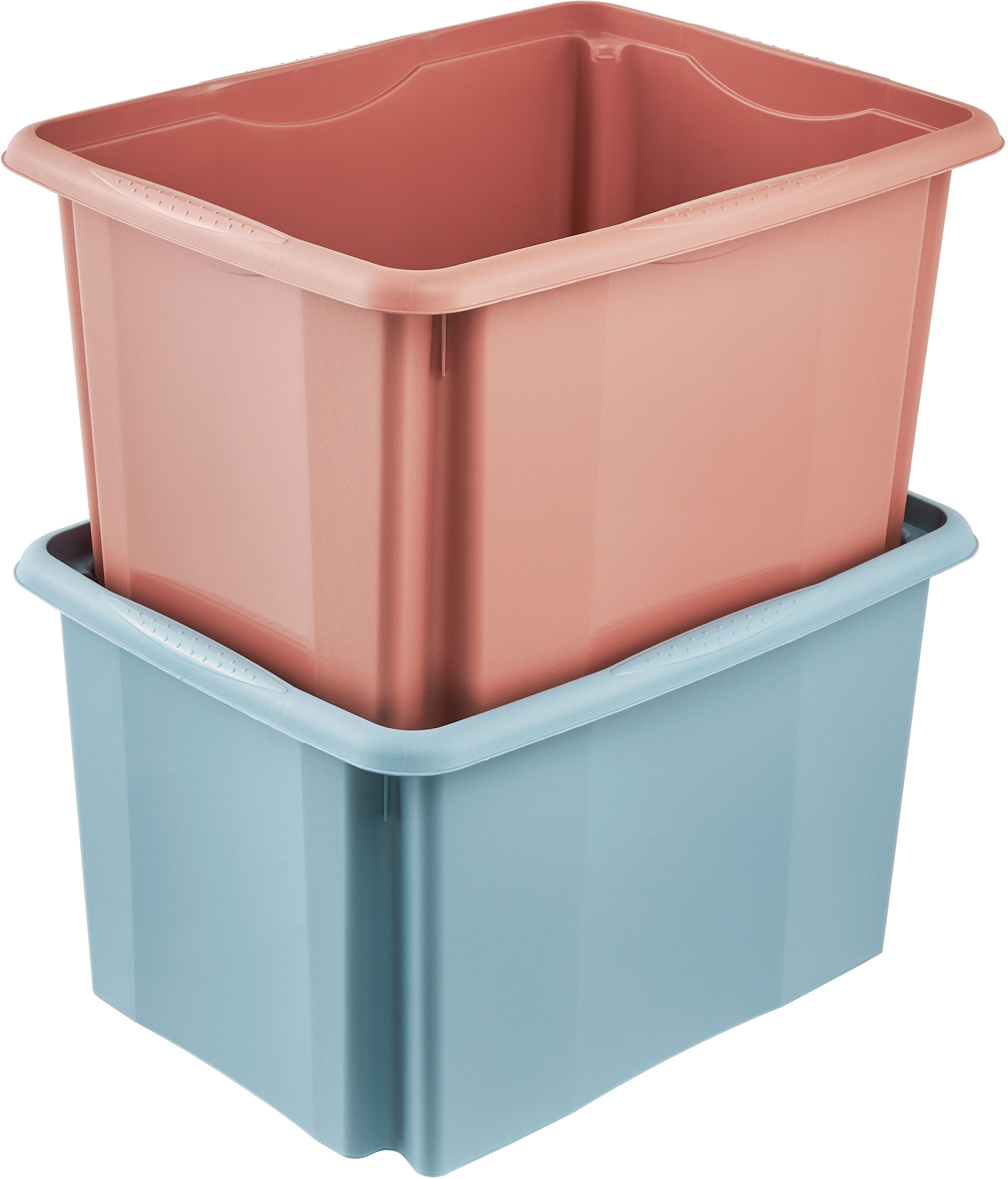 keeeper Aufbewahrungsbox »Emil, 3er Set, 30 L, 44,5 x 34,5 x 27 cm« ineinander und aufeinander stapelbar